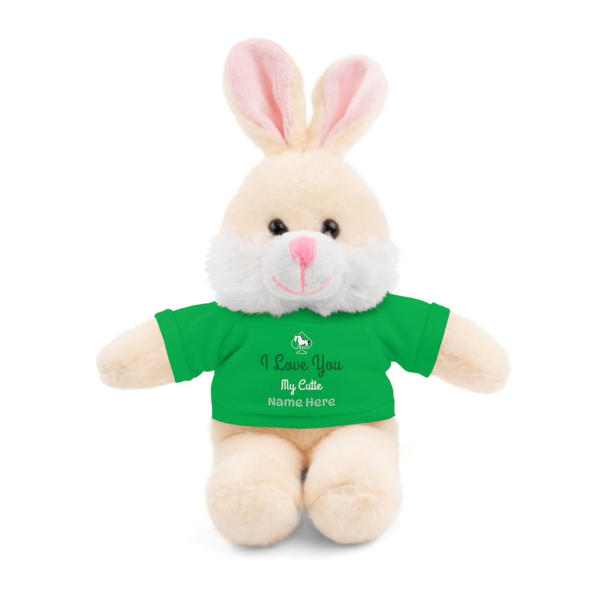 Custom Stuffed Animal with “I Love You” Tee
