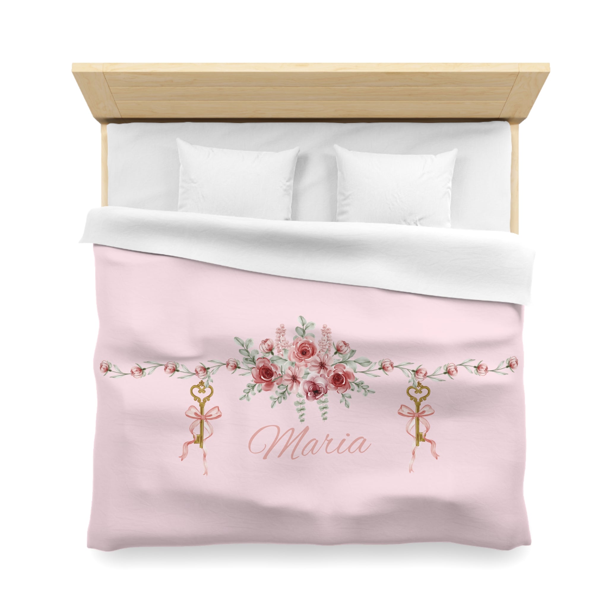 Floral Key Bouquet Duvet Cover