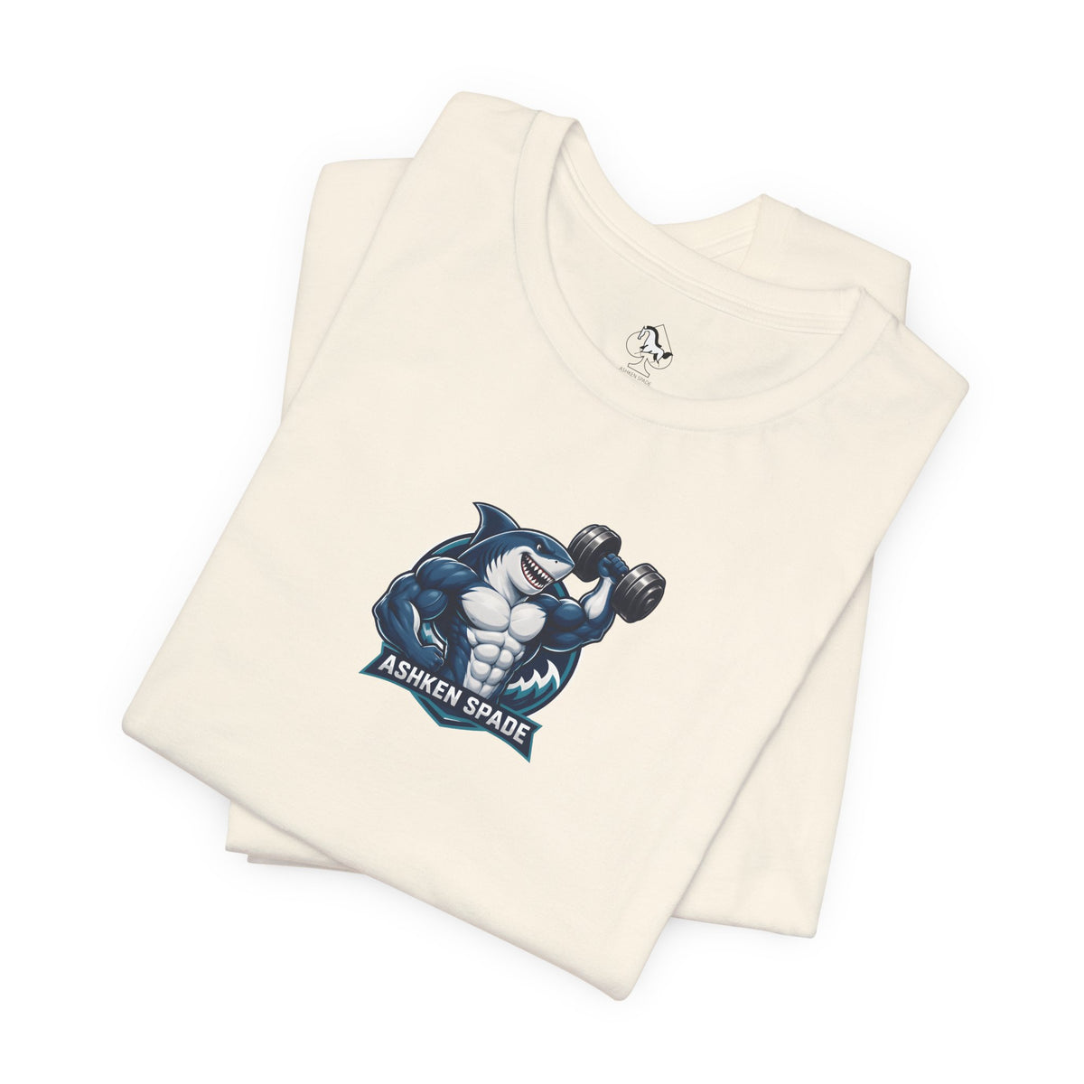 Ashken Spade Shark Weightlifter Personalized Graphic Tee