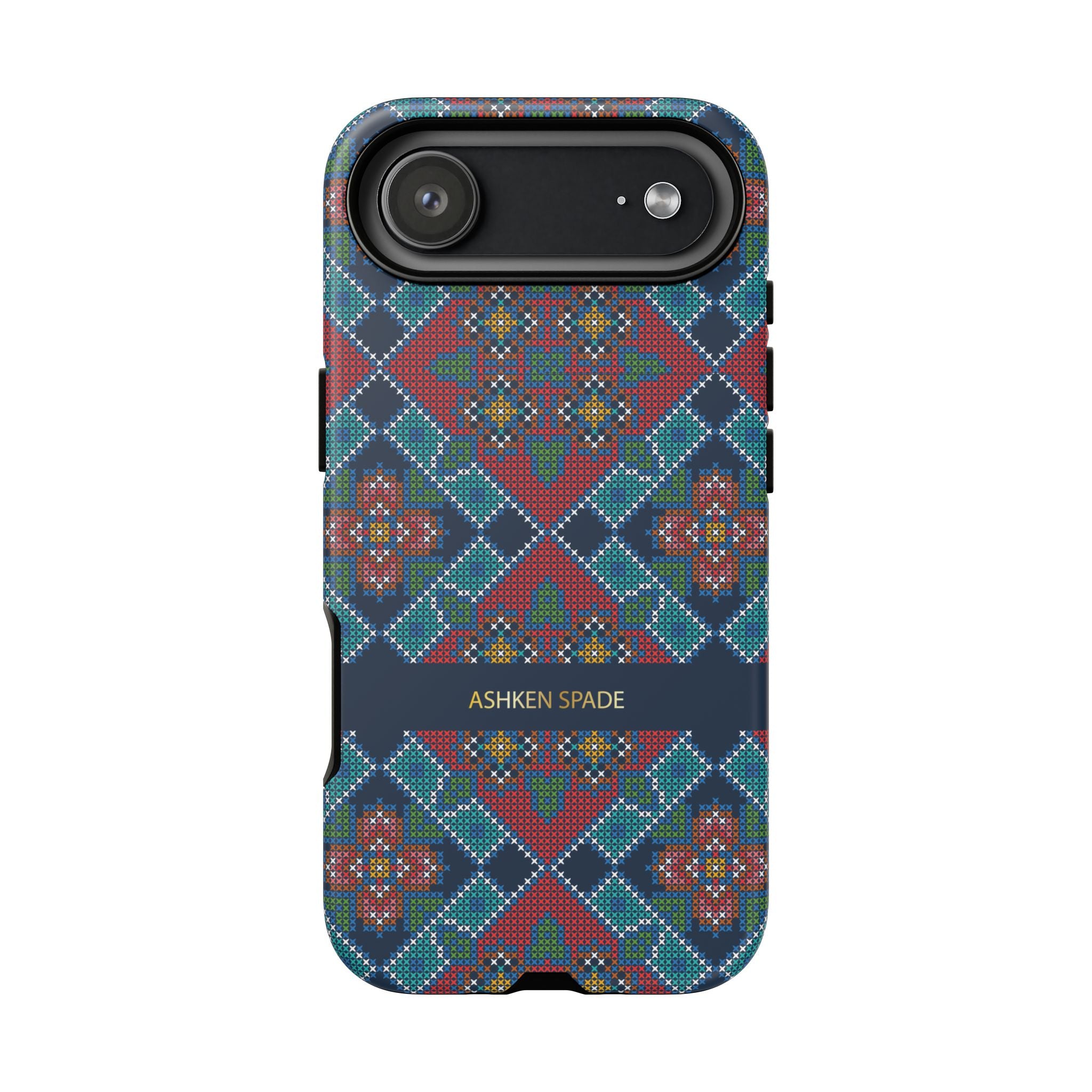 Floral Cross Stitch Phone Case