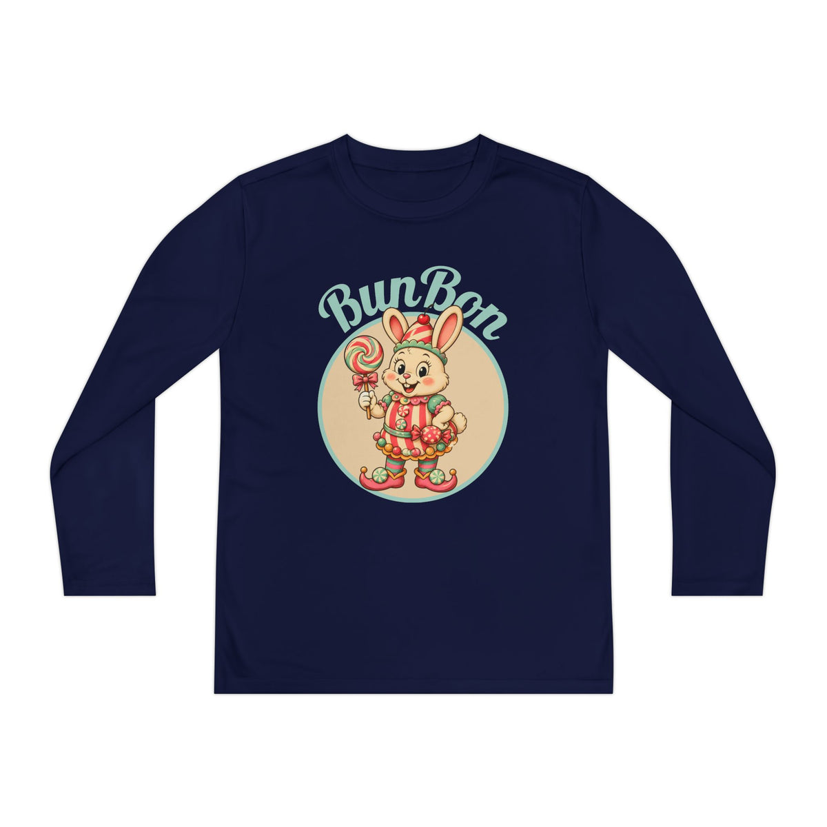 Retro BunBon Bunny Youth Long Sleeve Tee