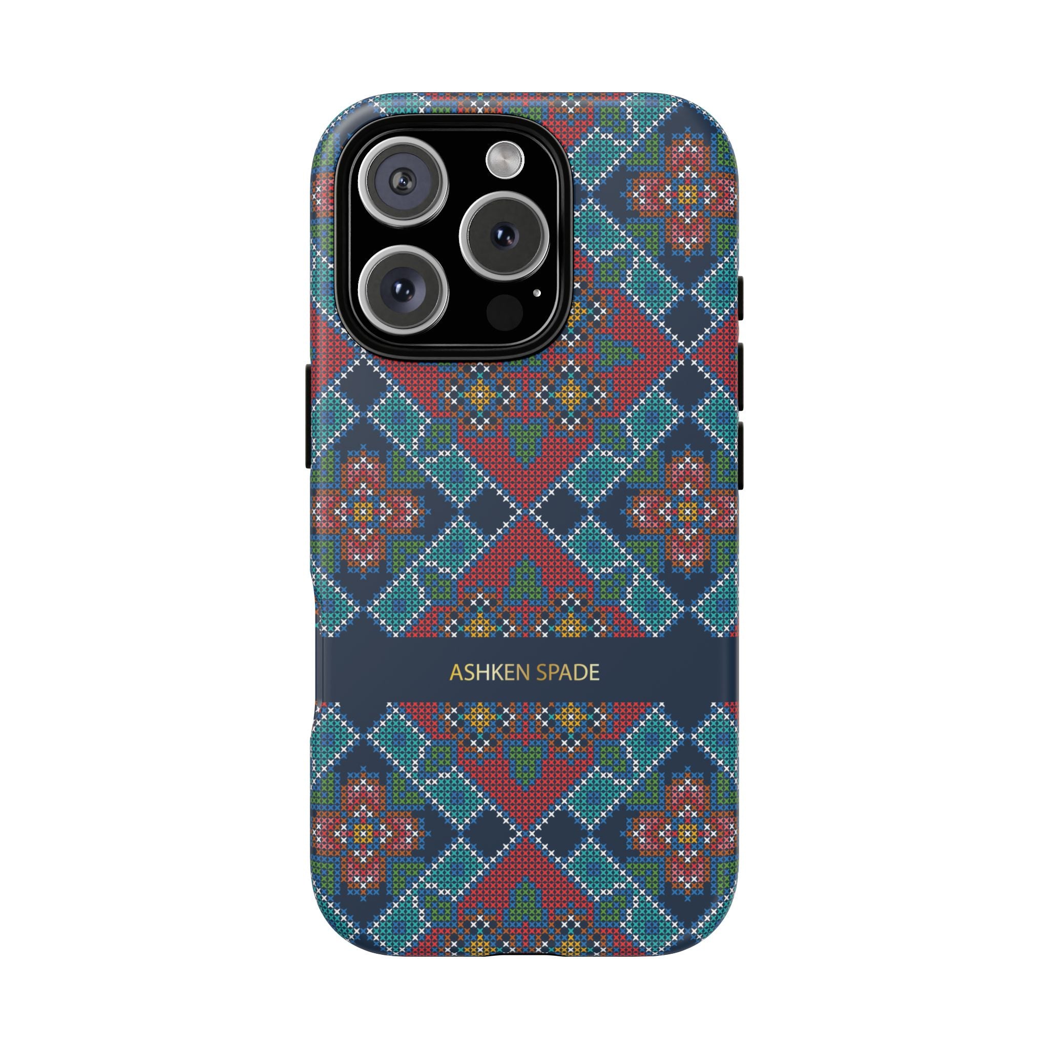 Floral Cross Stitch Phone Case