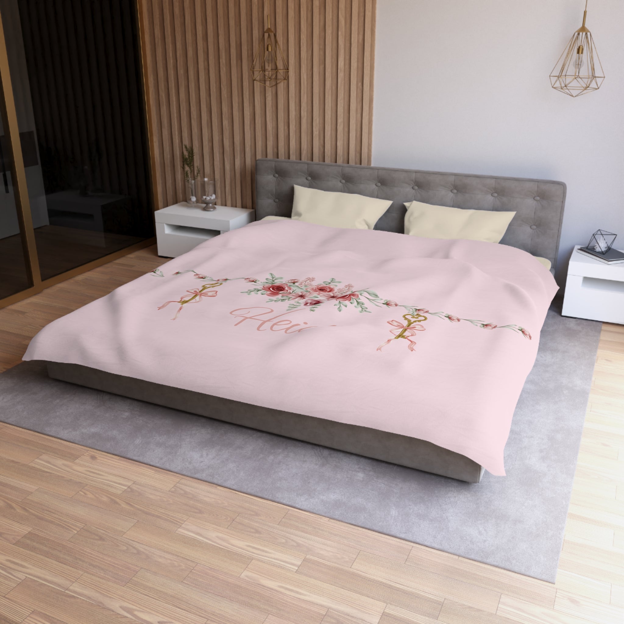 Floral Key Bouquet Duvet Cover