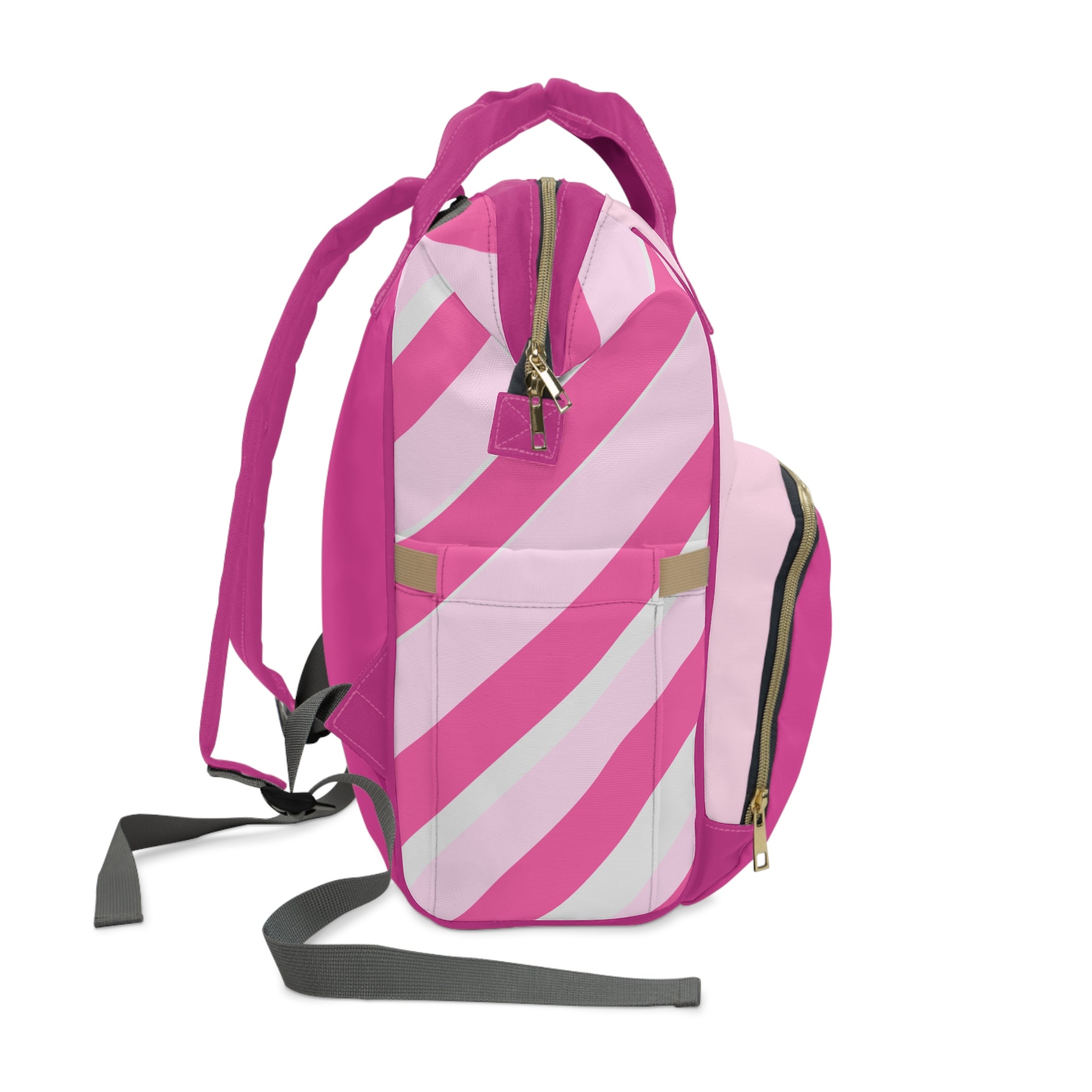 Pink Unicorn Diaper Backpack – Multifunctional Baby Changing Bag with Spade Logo
