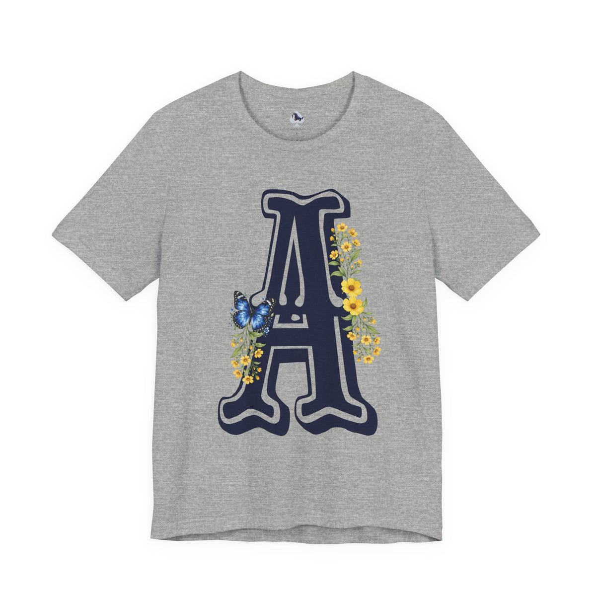 Floral Letter A Graphic T-Shirt