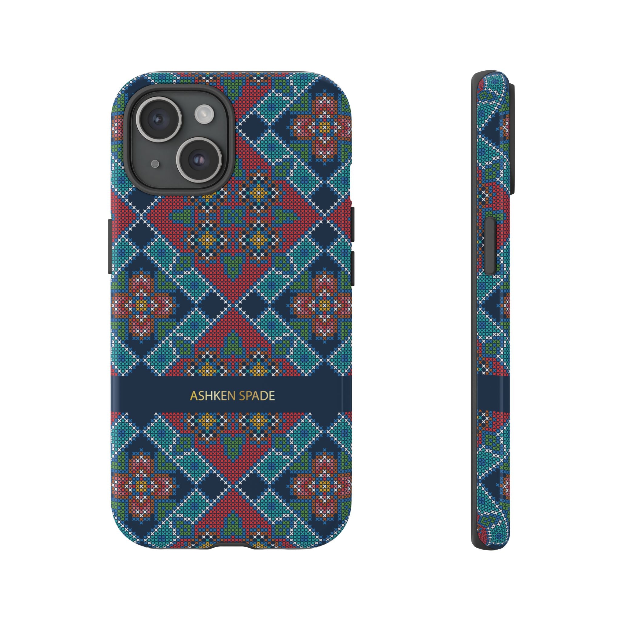 Floral Cross Stitch Phone Case