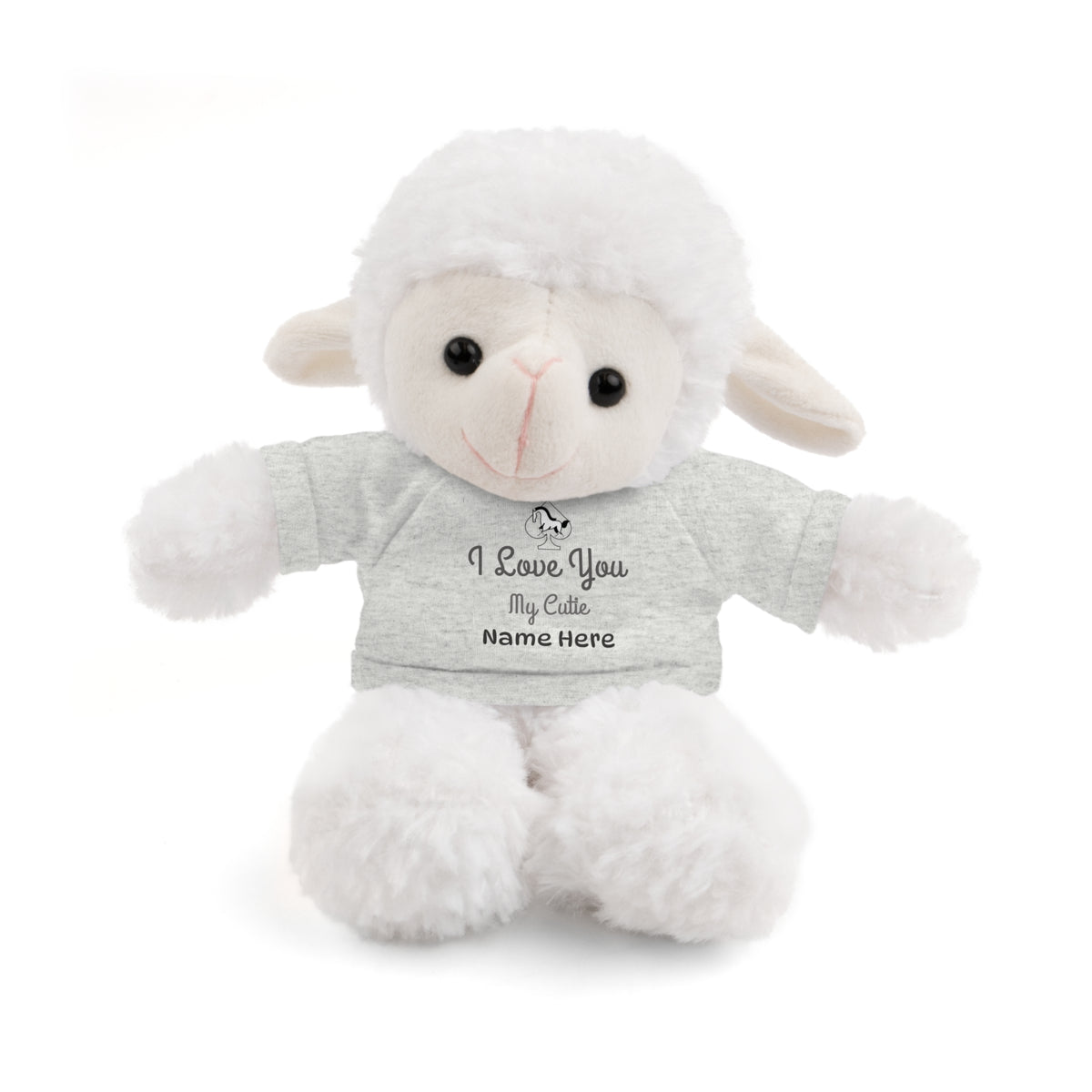 Custom Stuffed Animal with “I Love You” Tee