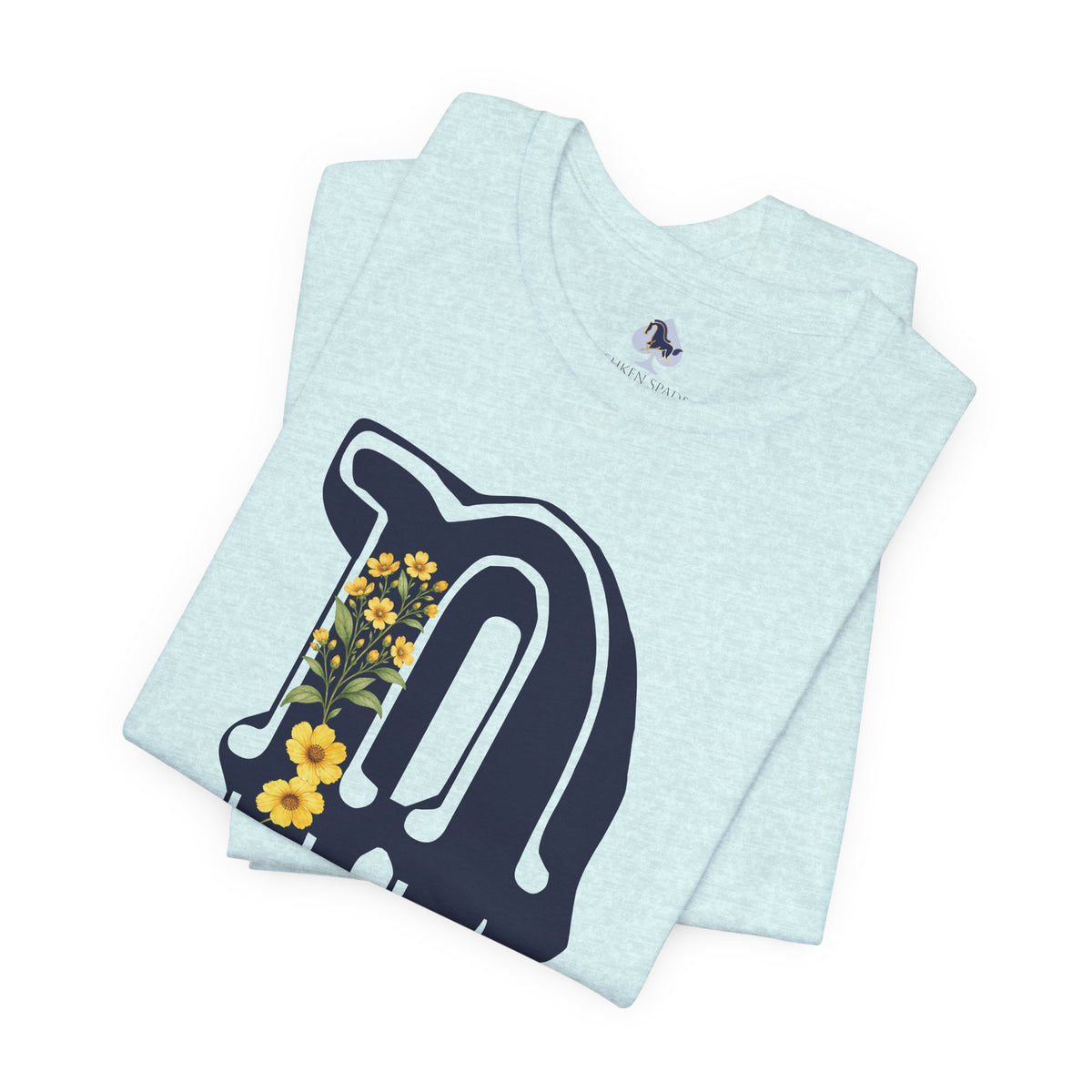 Floral Monogram B Letter T-Shirt