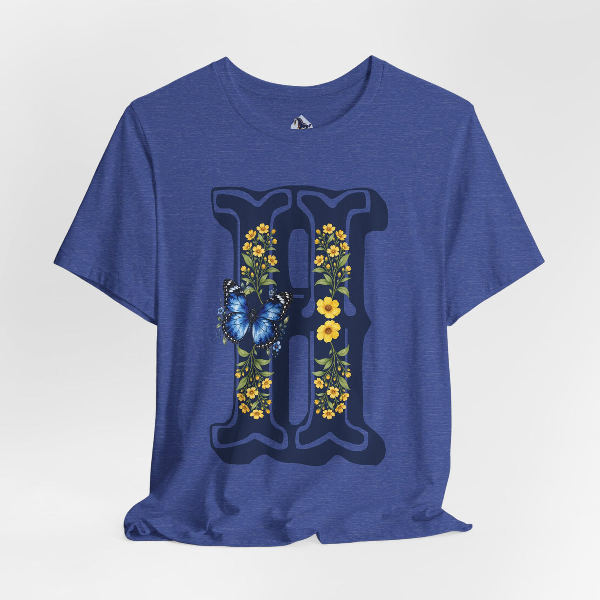 Floral Monogram H Initial Jersey T-Shirt