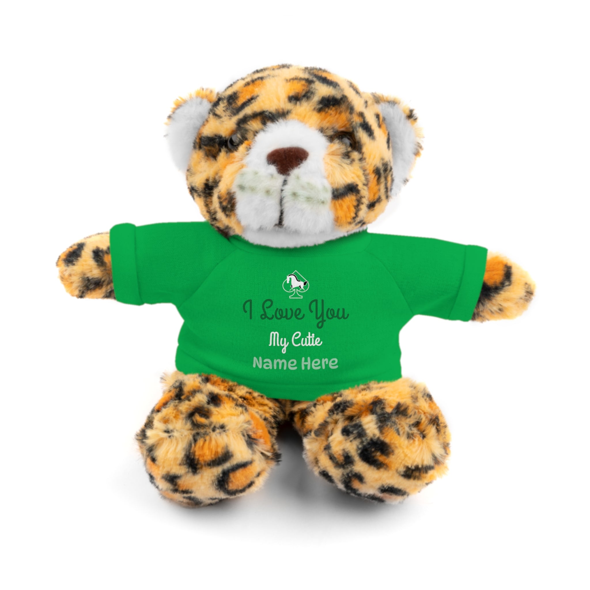 Custom Stuffed Animal with “I Love You” Tee