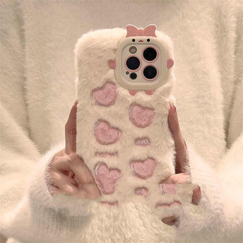Plush Loving Heart Lens Phone Case