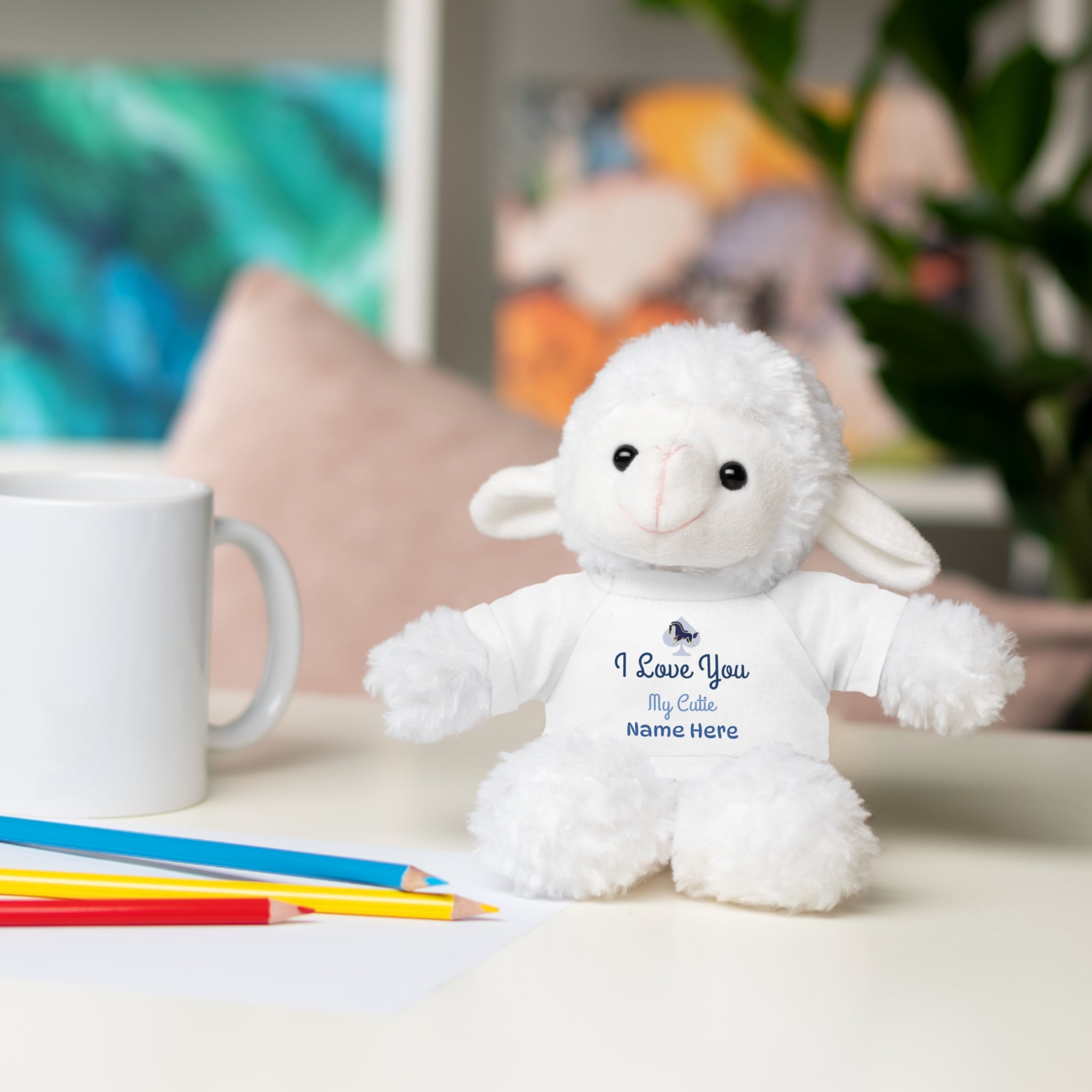 Personalized Teddy Bear with "I Love You" Tee