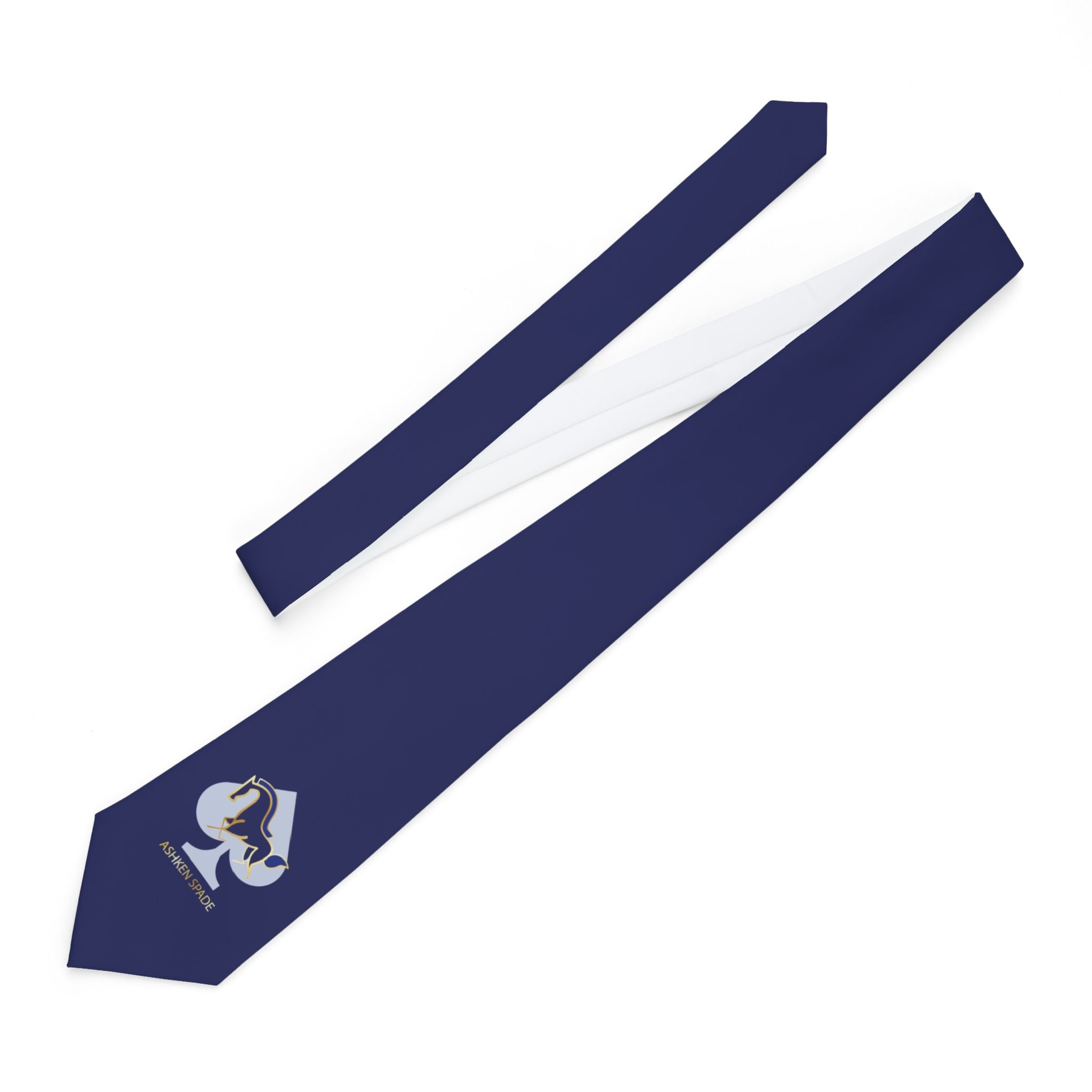 Navy Ashken Spade Necktie