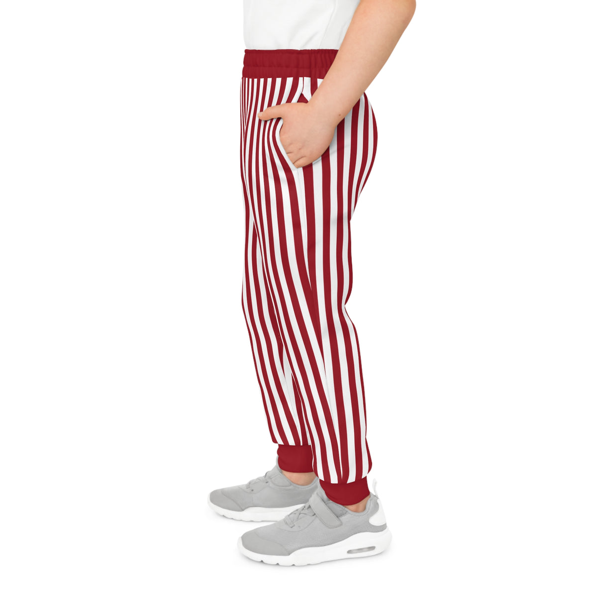 Ashkin Spady Red and White Striped Youth Joggers