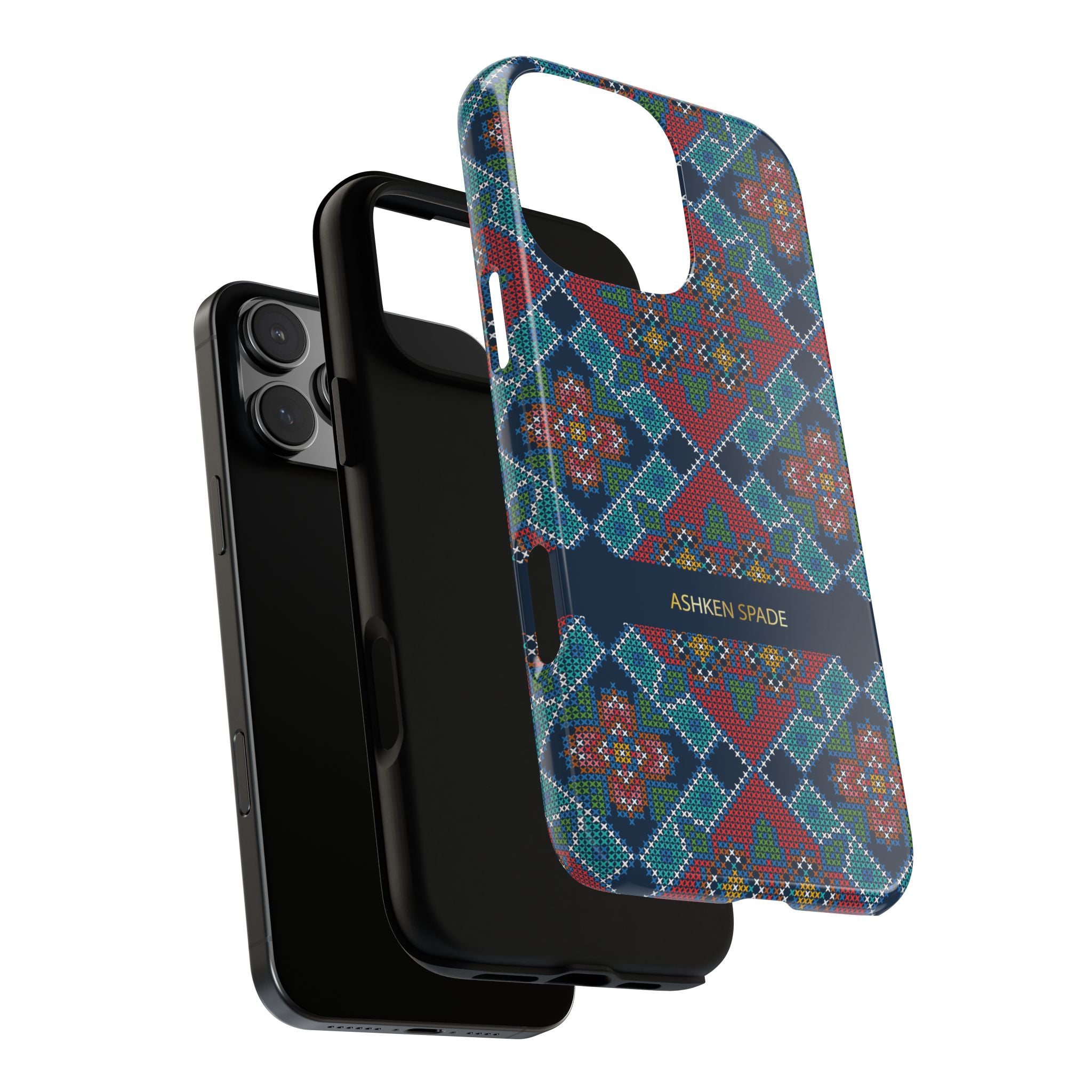 Floral Cross Stitch Phone Case