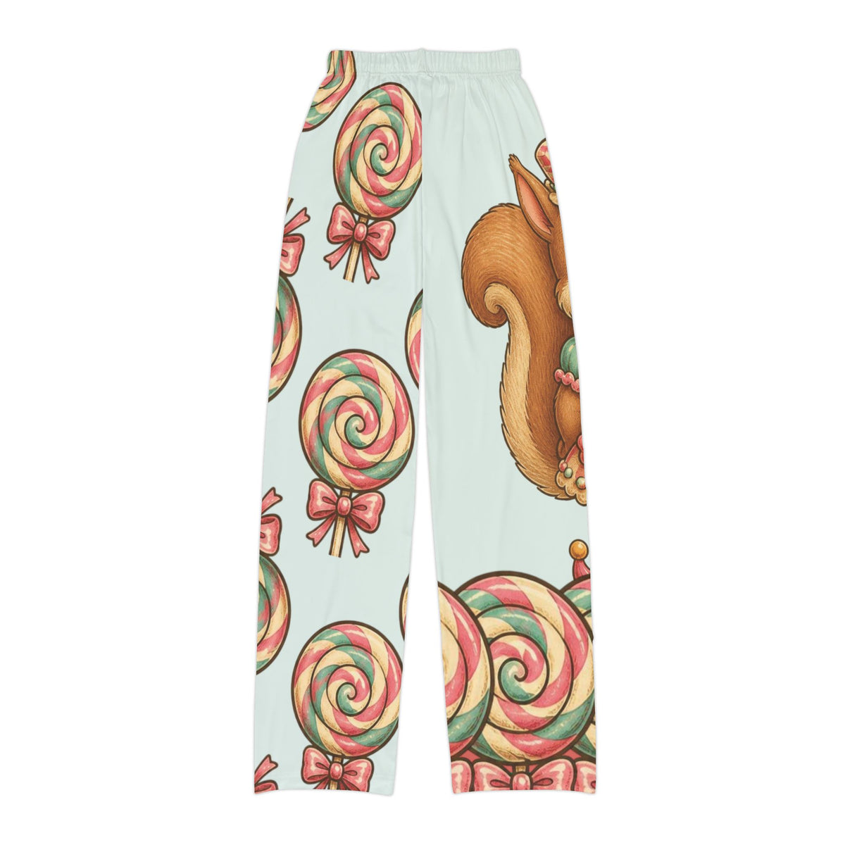Kids Lounge Pants — Cute Squirrel & Lollipop All-Over-Print Pajama Pants