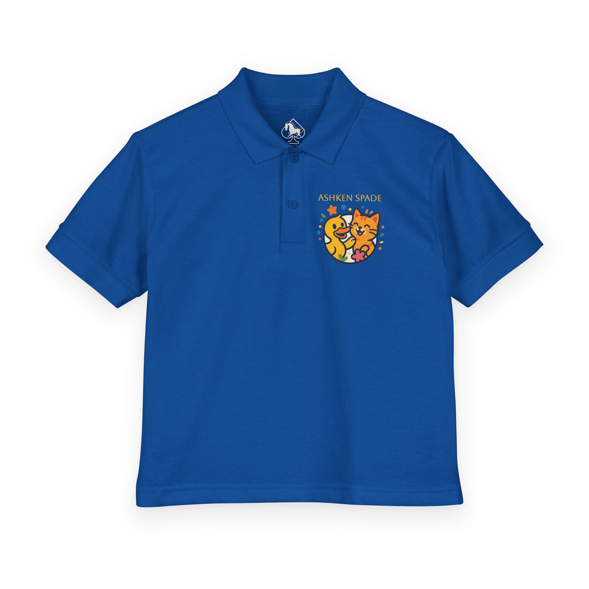 Kids Polo Shirt — Happy Cat & Duck Kids Polo Shirt