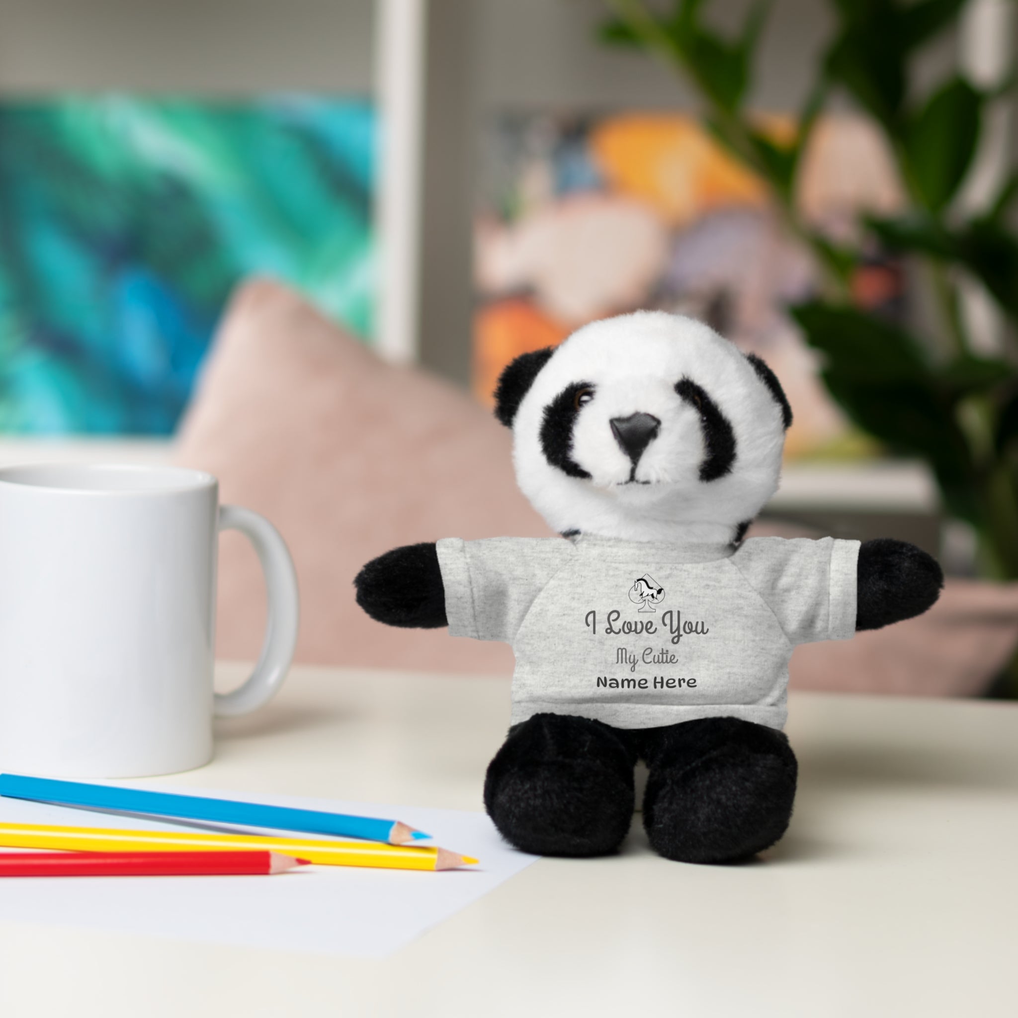 Personalized Teddy Bear with "I Love You" Tee