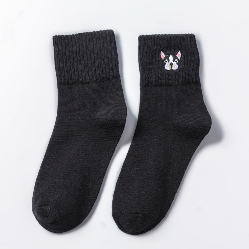 Cartoon embroidery socks
