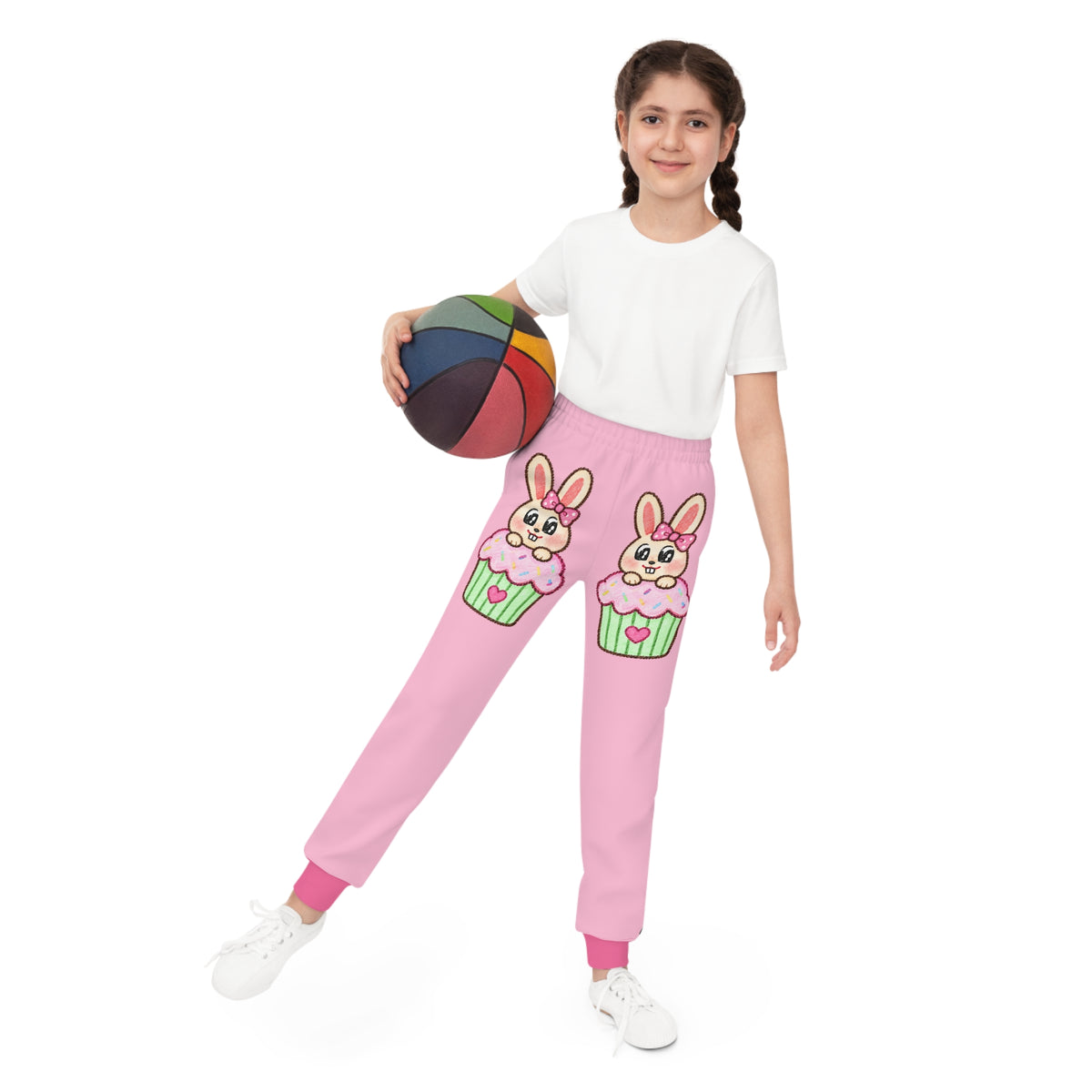 Youth Green Bunny Cupcake Joggers