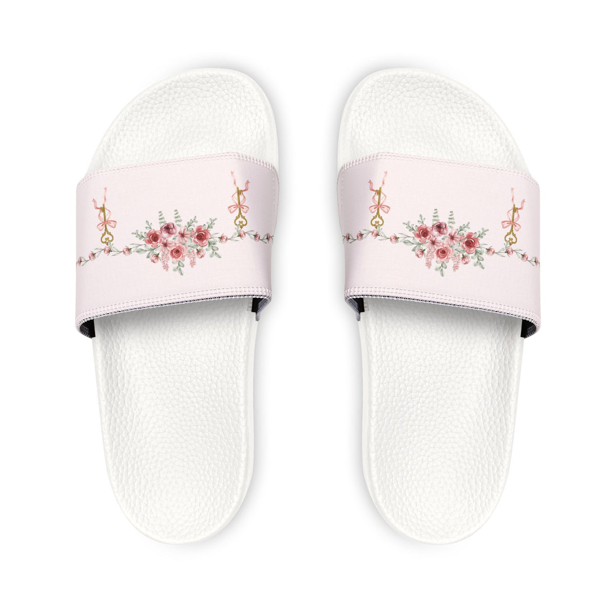 Women's Floral Beaded Slide Sandals