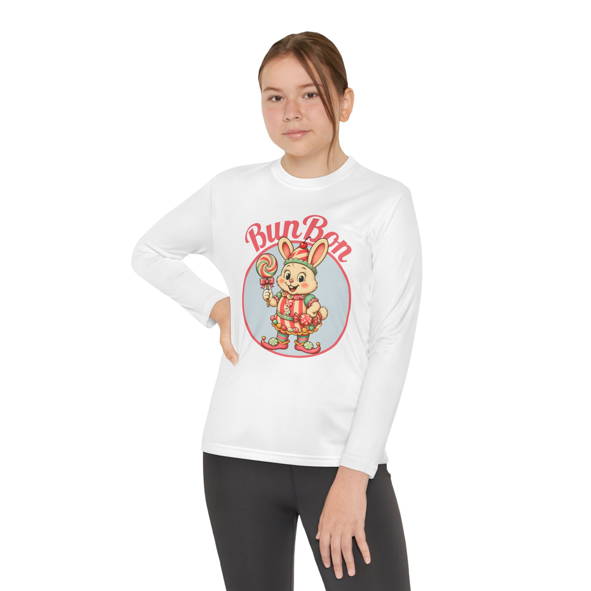 Retro BunBon Bunny Youth Long Sleeve Tee
