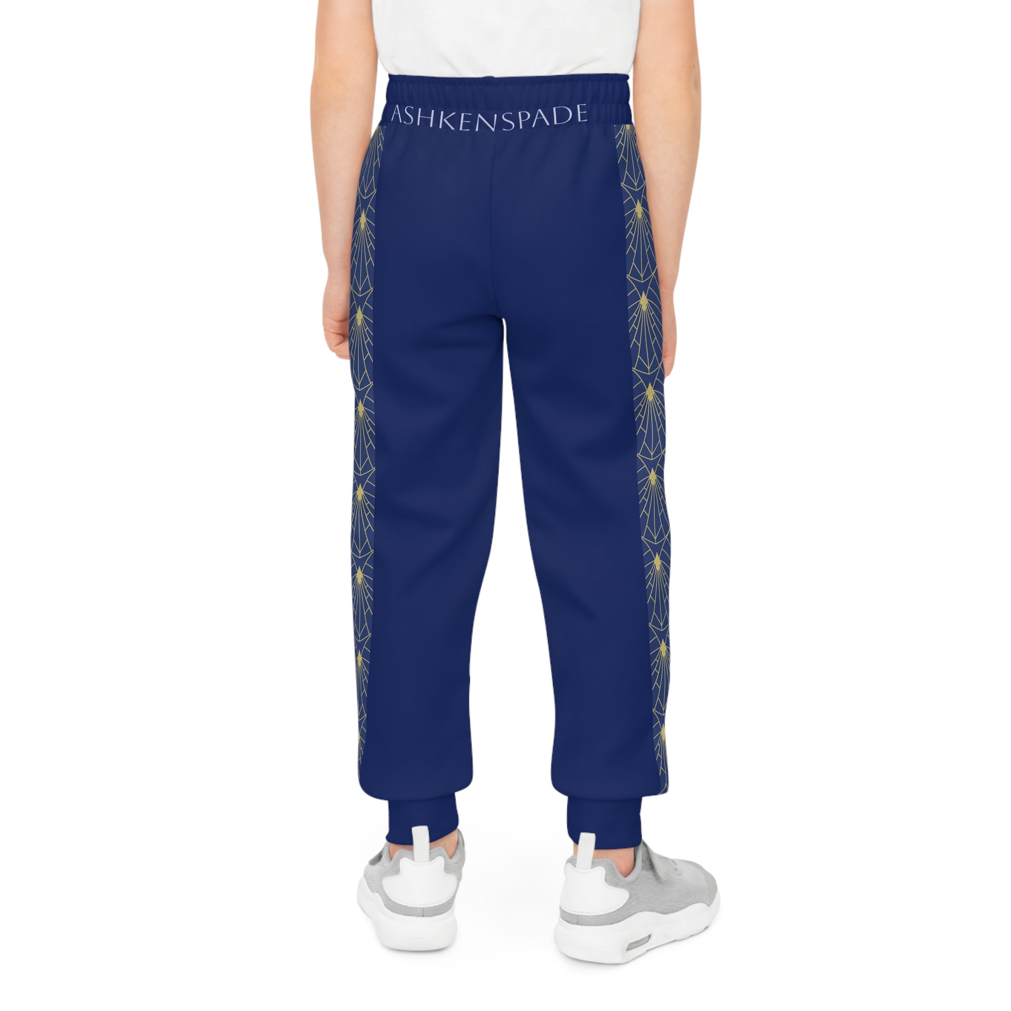 Navy Geometric Youth Joggers