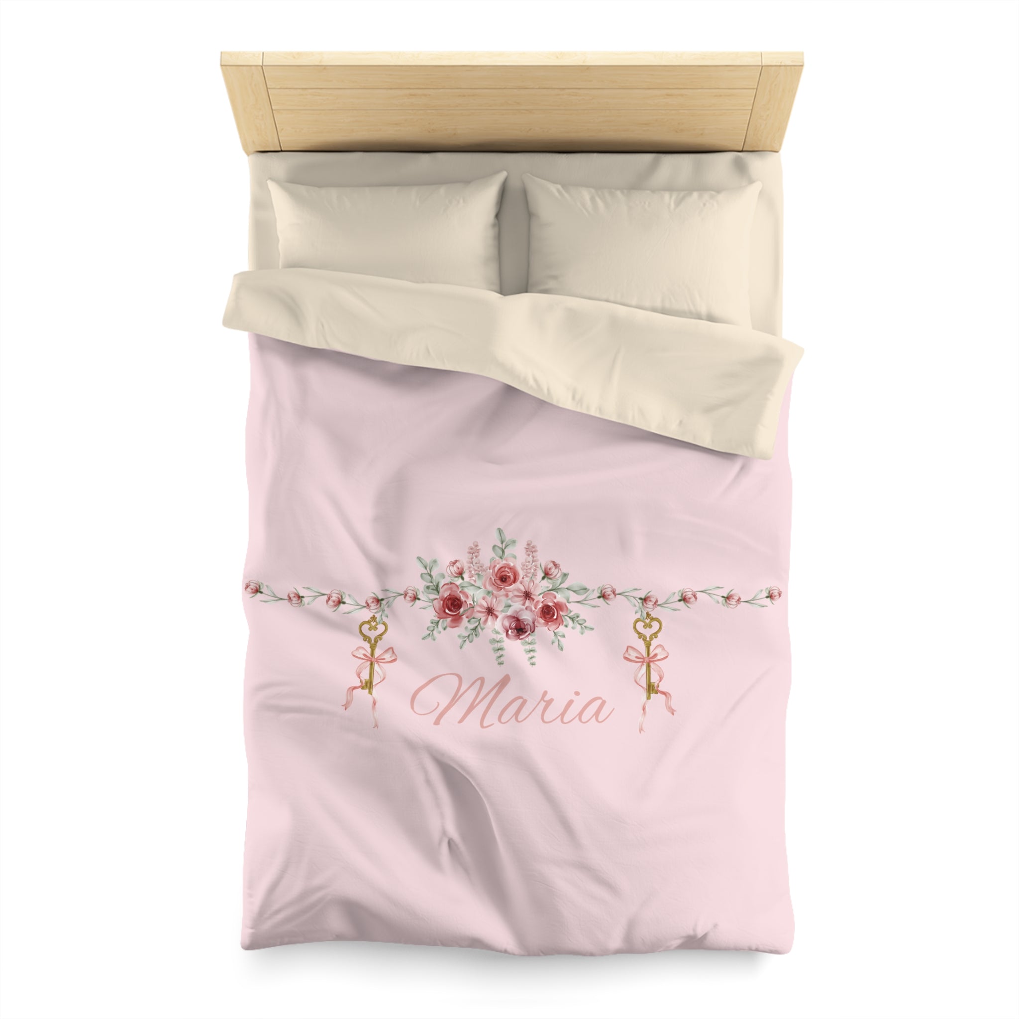 Floral Key Bouquet Duvet Cover
