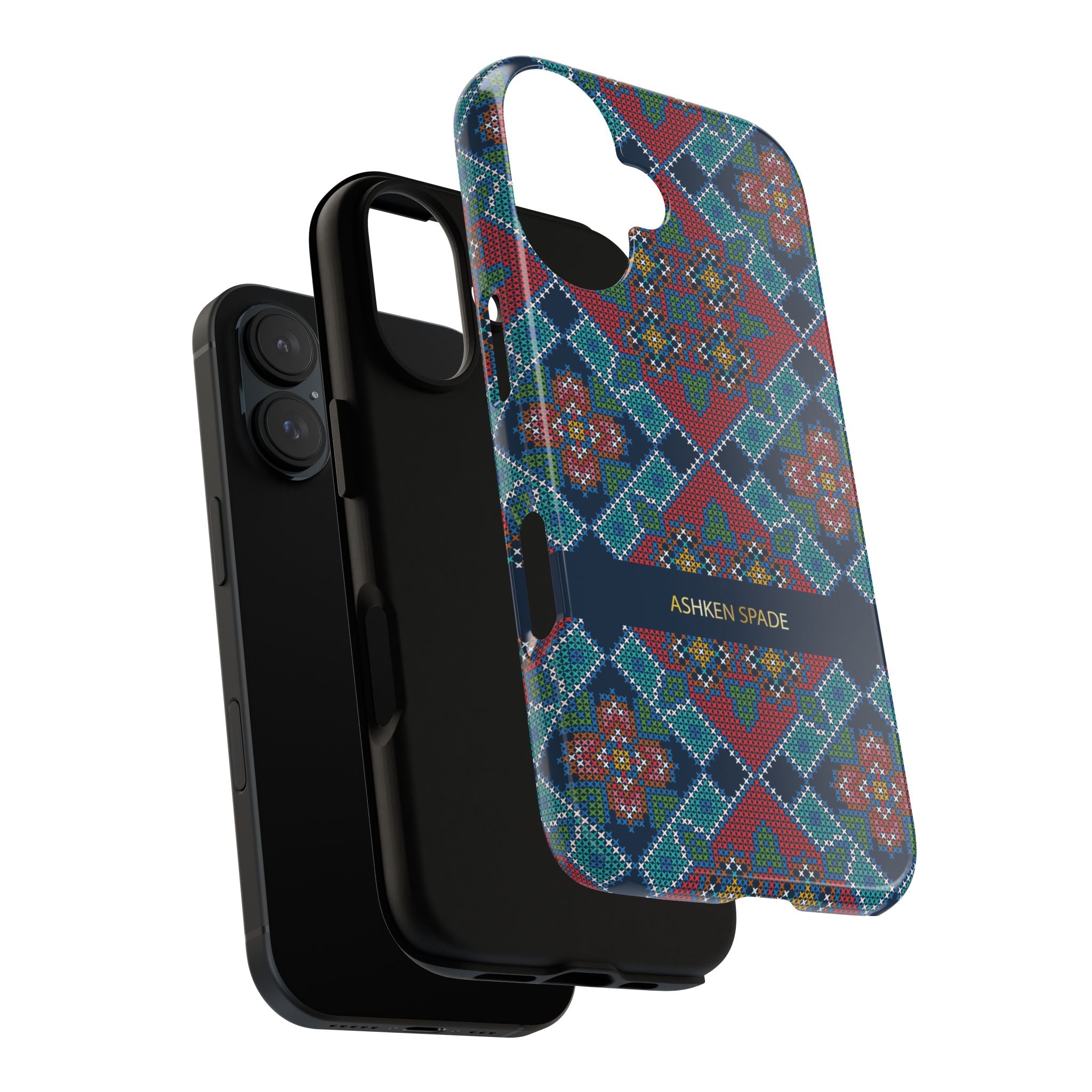 Floral Cross Stitch Phone Case
