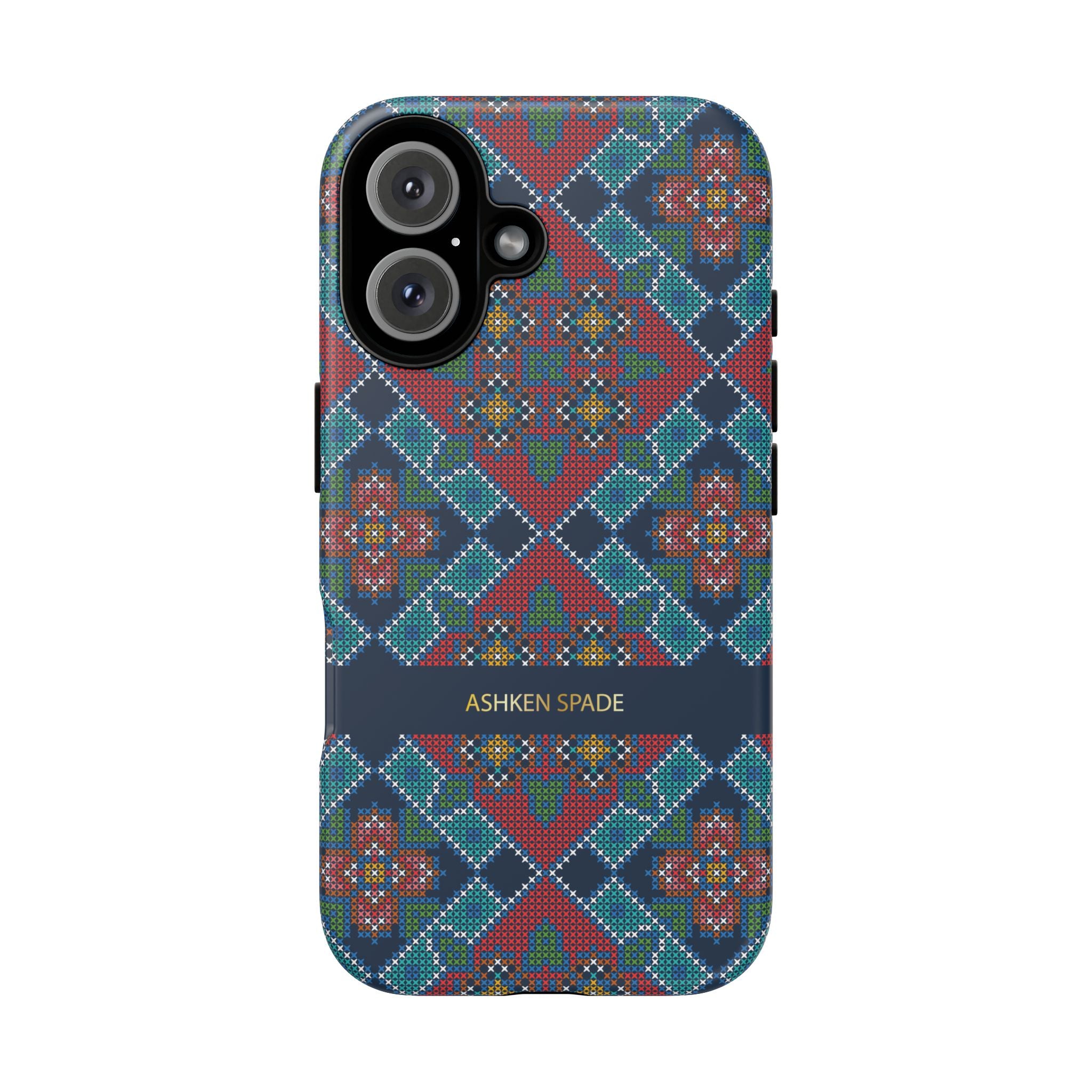 Floral Cross Stitch Phone Case