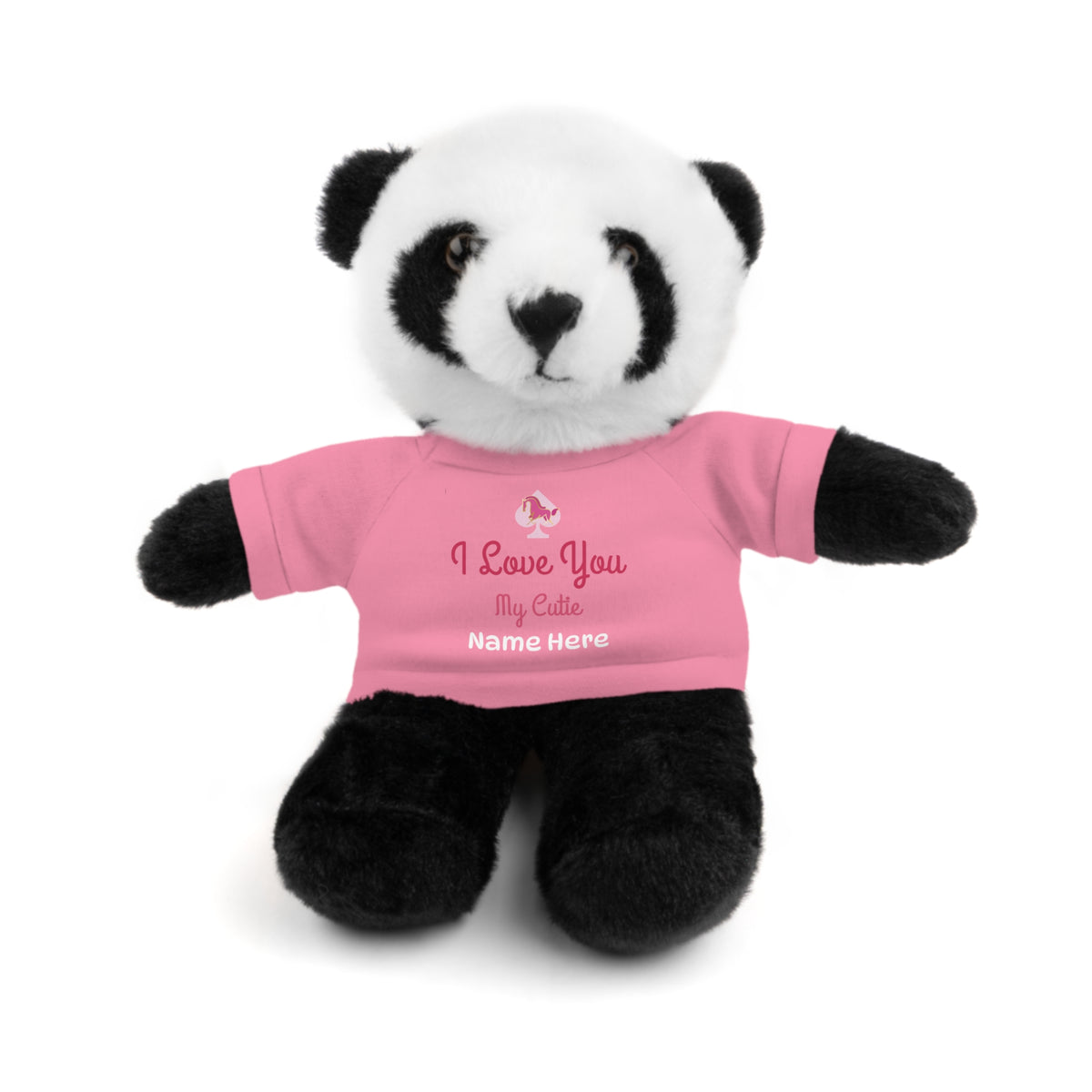 Custom Stuffed Animal with “I Love You” Tee