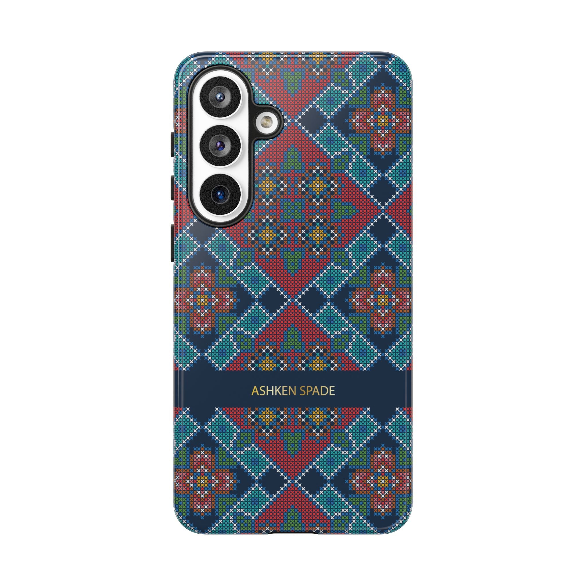 Floral Cross Stitch Phone Case