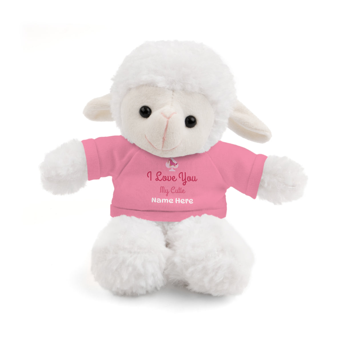 Custom Stuffed Animal with “I Love You” Tee