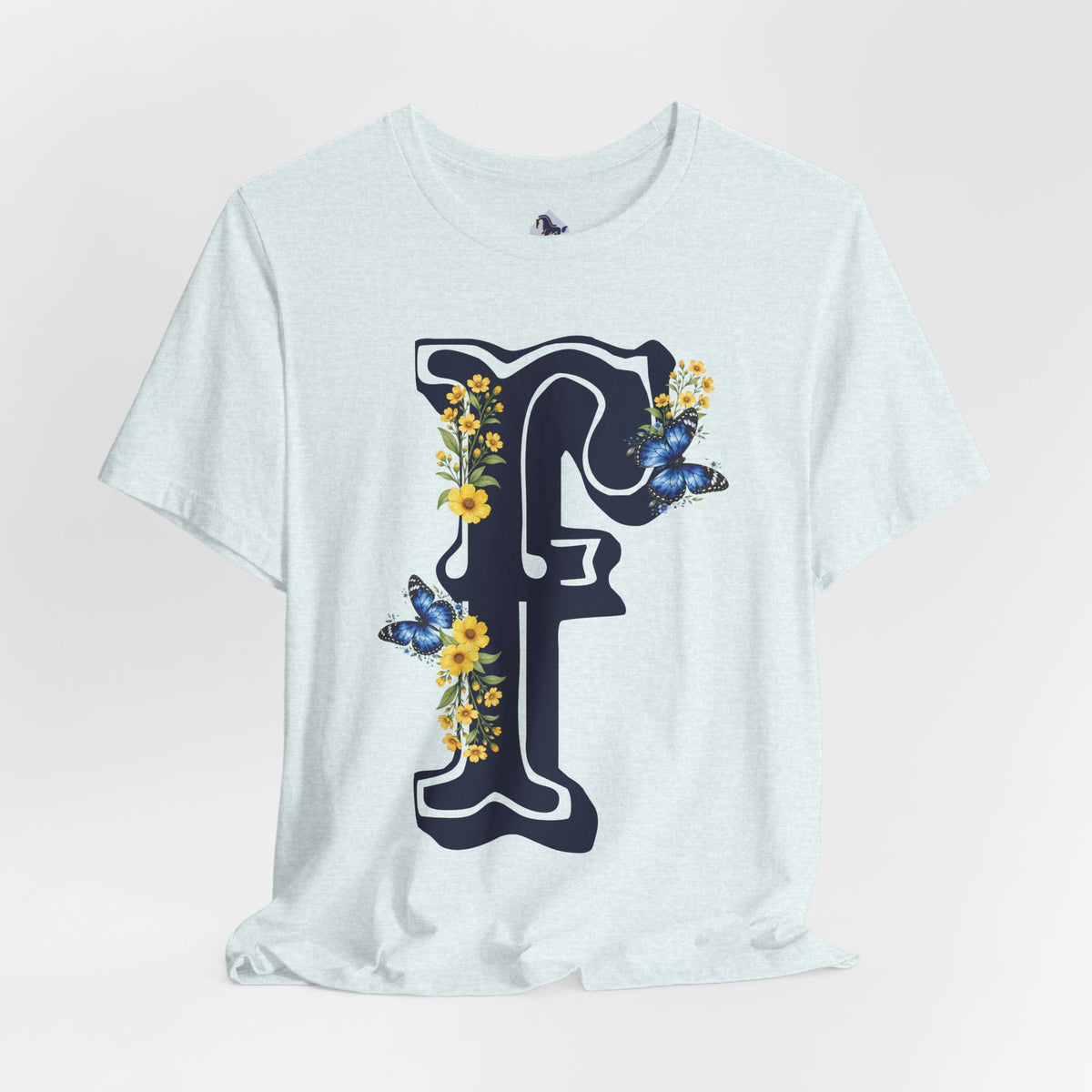 Floral Letter F Monogram T-Shirt