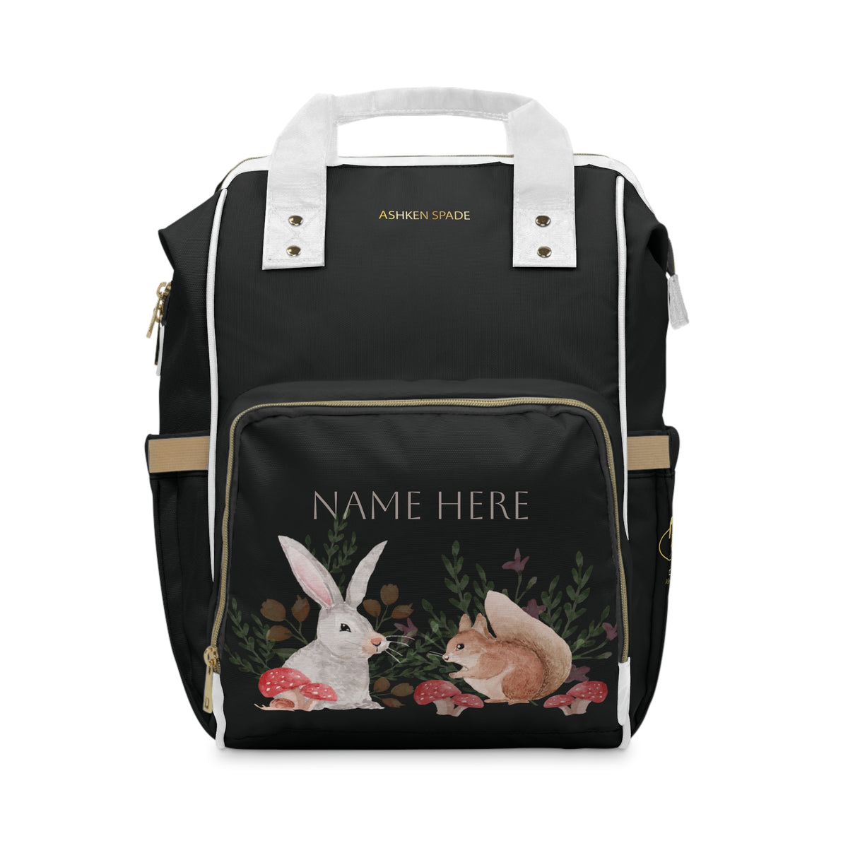 Personalized Bunny Diaper Backpack – Cute Woodland Baby Bag with Name