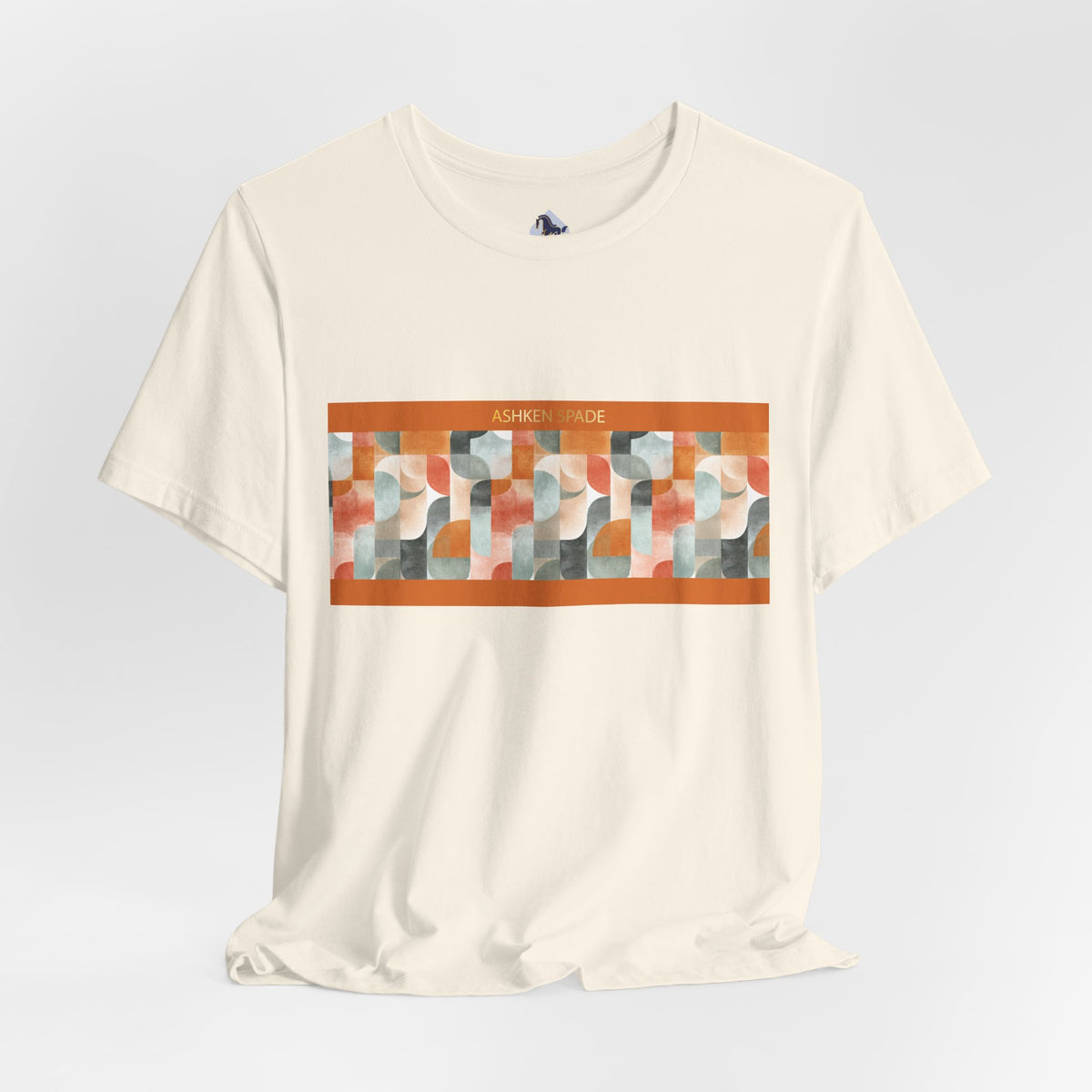 Geometric Orange Retro Strokes T‑Shirt