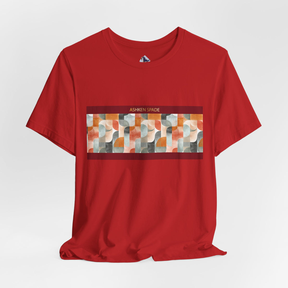 Geometric Orange Retro Strokes T‑Shirt