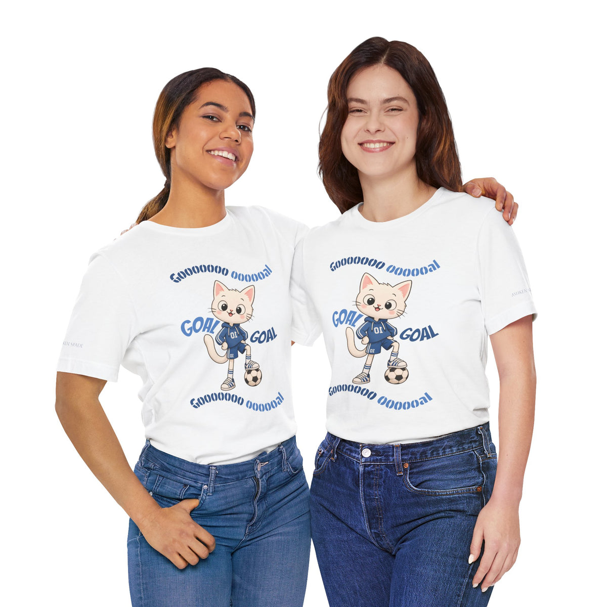 Soccer Cat T-Shirt — Cute 'Goal! Gooooal' Kids & Youth Soccer Tee (Custom Name)