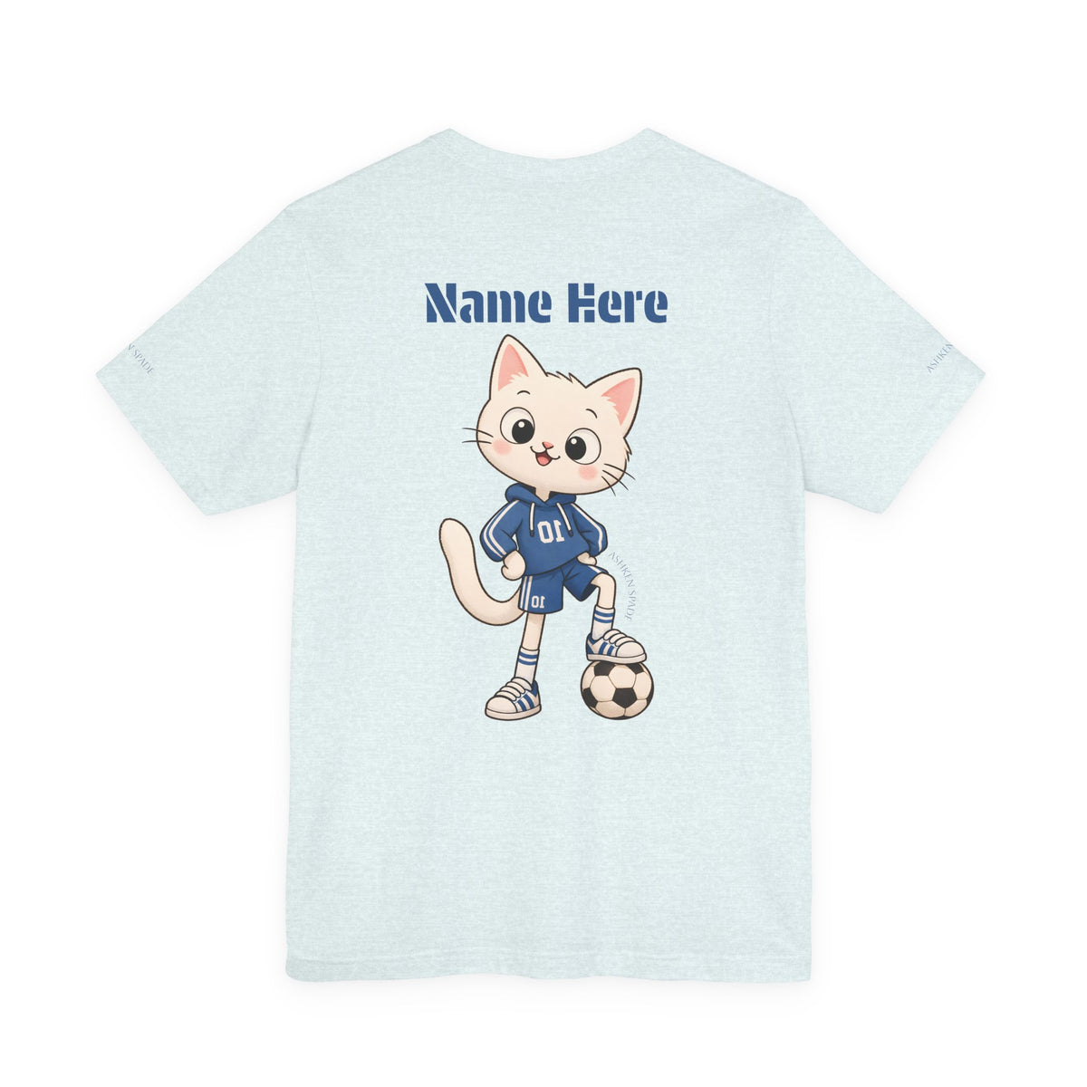 Soccer Cat T-Shirt — Cute 'Goal! Gooooal' Kids & Youth Soccer Tee (Custom Name)