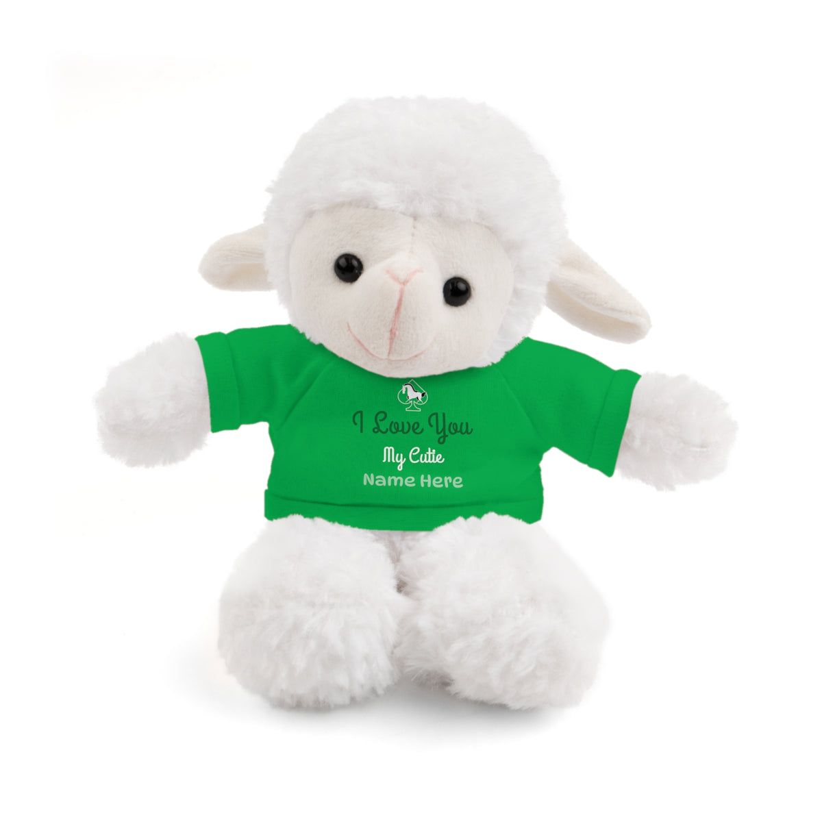 Custom Stuffed Animal with “I Love You” Tee