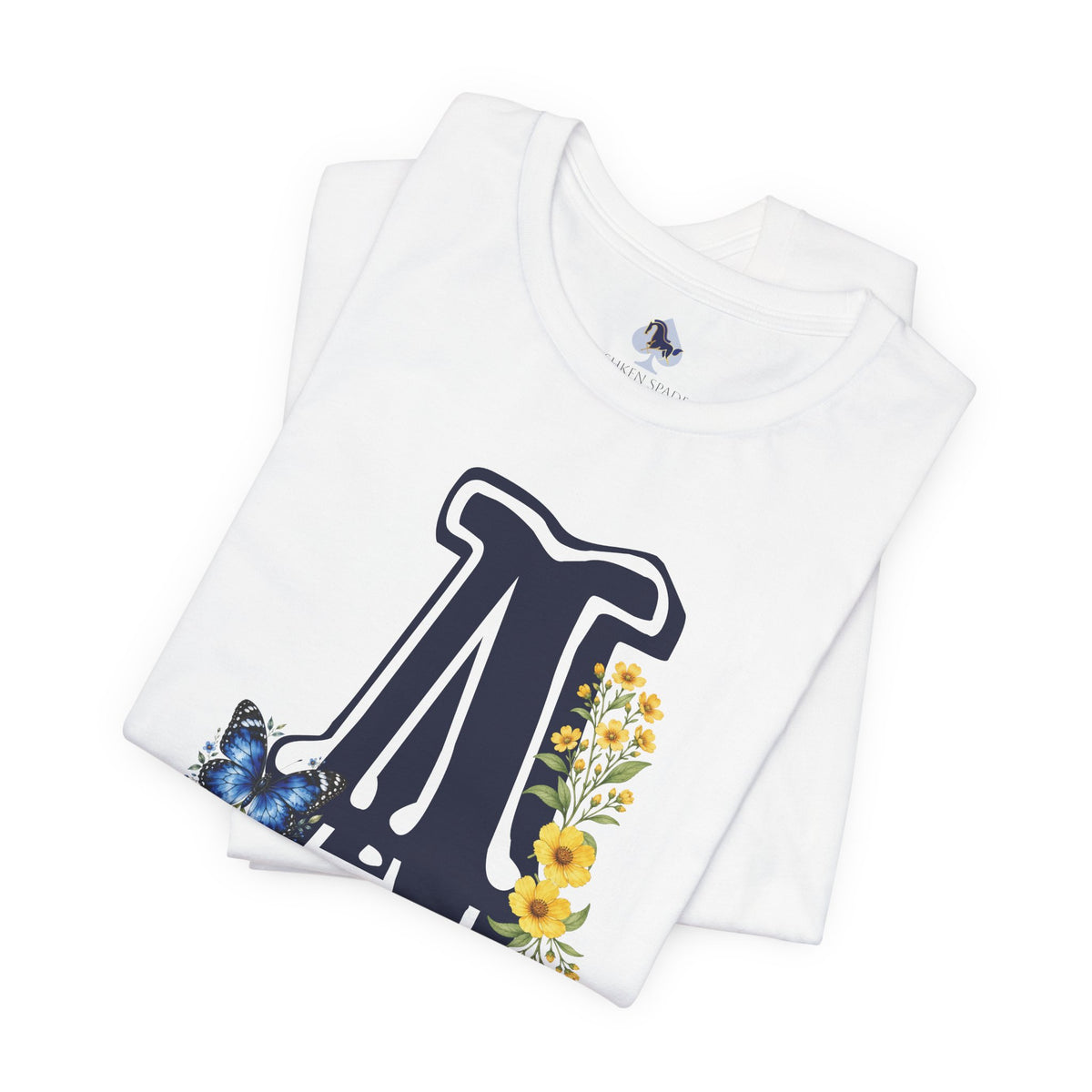 Floral Letter A Graphic T-Shirt