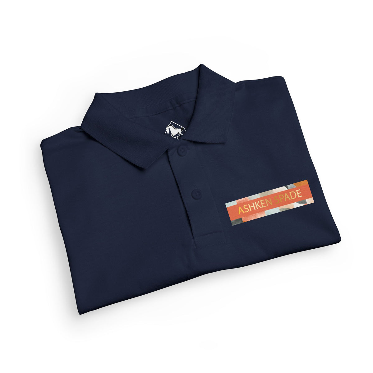 Youth Polo Shirt — 'Ashken Spade' Retro Stripe Chest & Back Logo