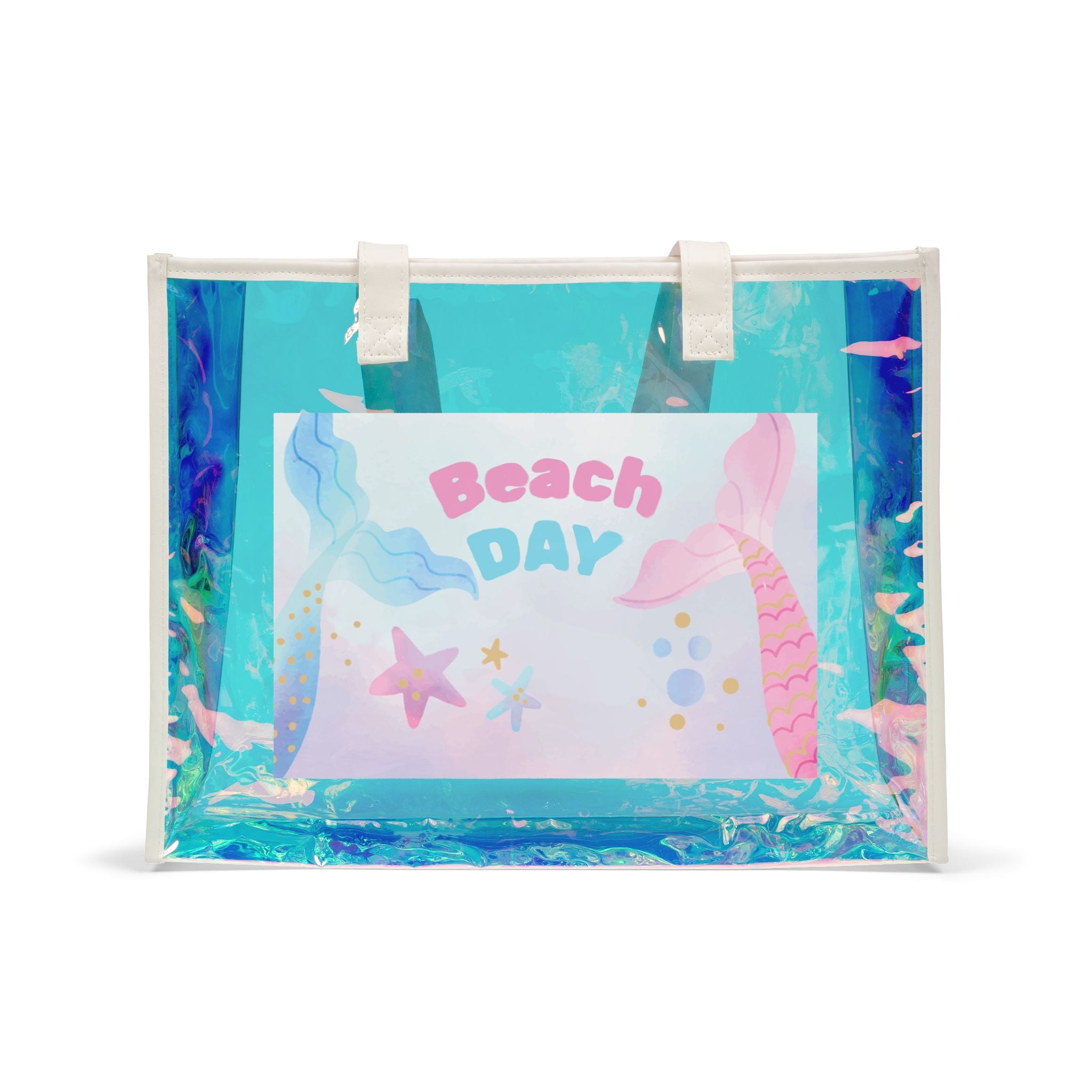 Holographic Mermaid Beach Tote