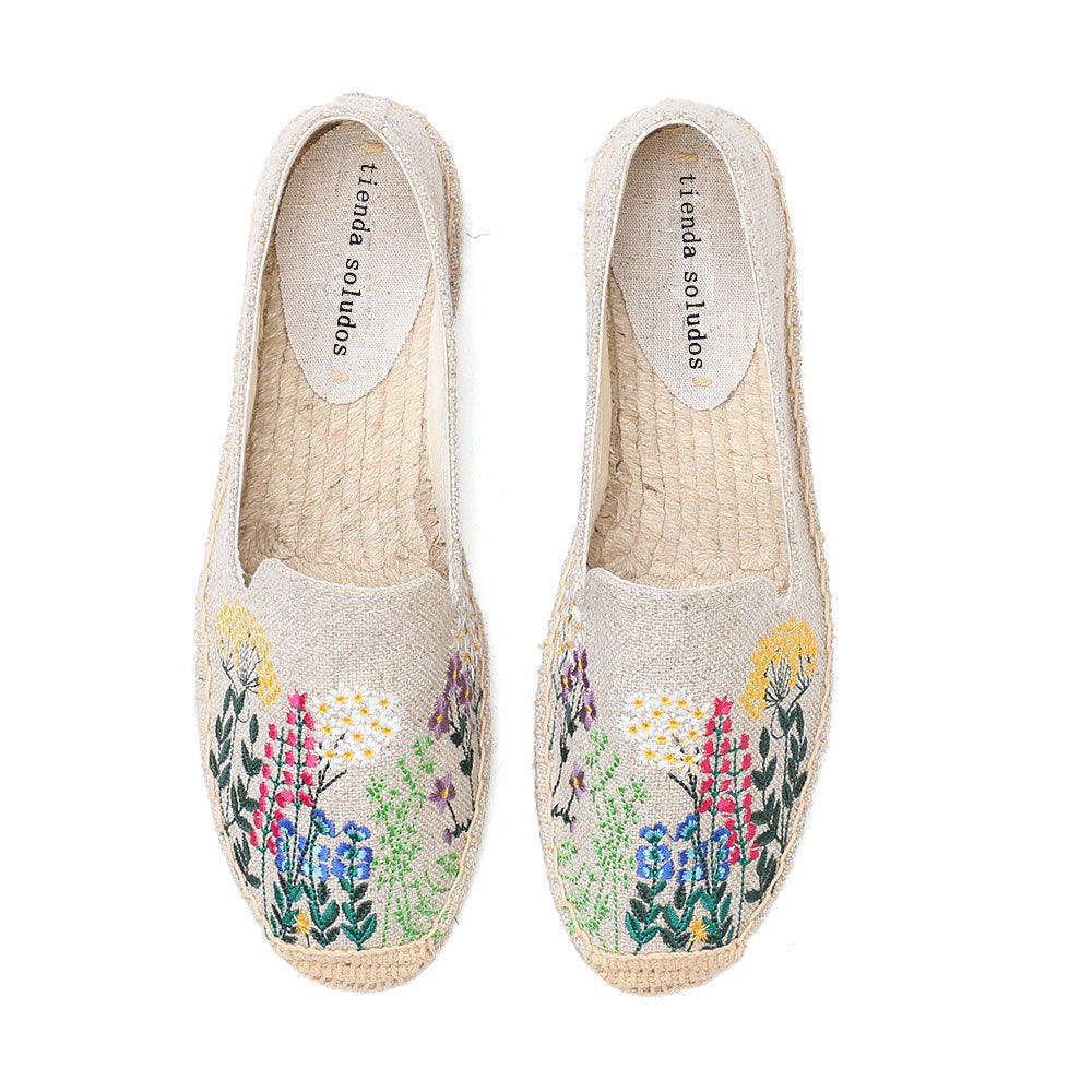 Fisherman shoes embroidered pedal