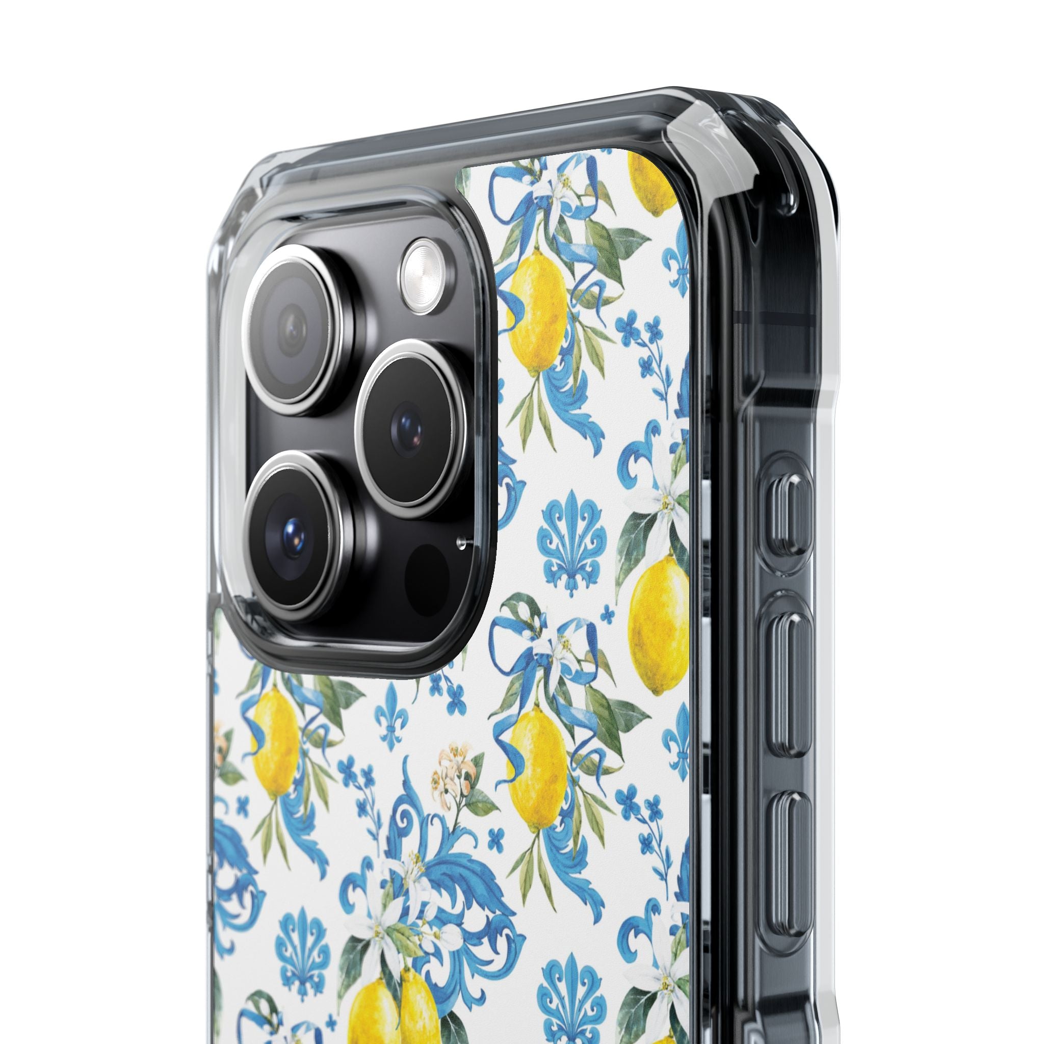 Lemon Charm with Blue Ribbon Magnetic Phone Case