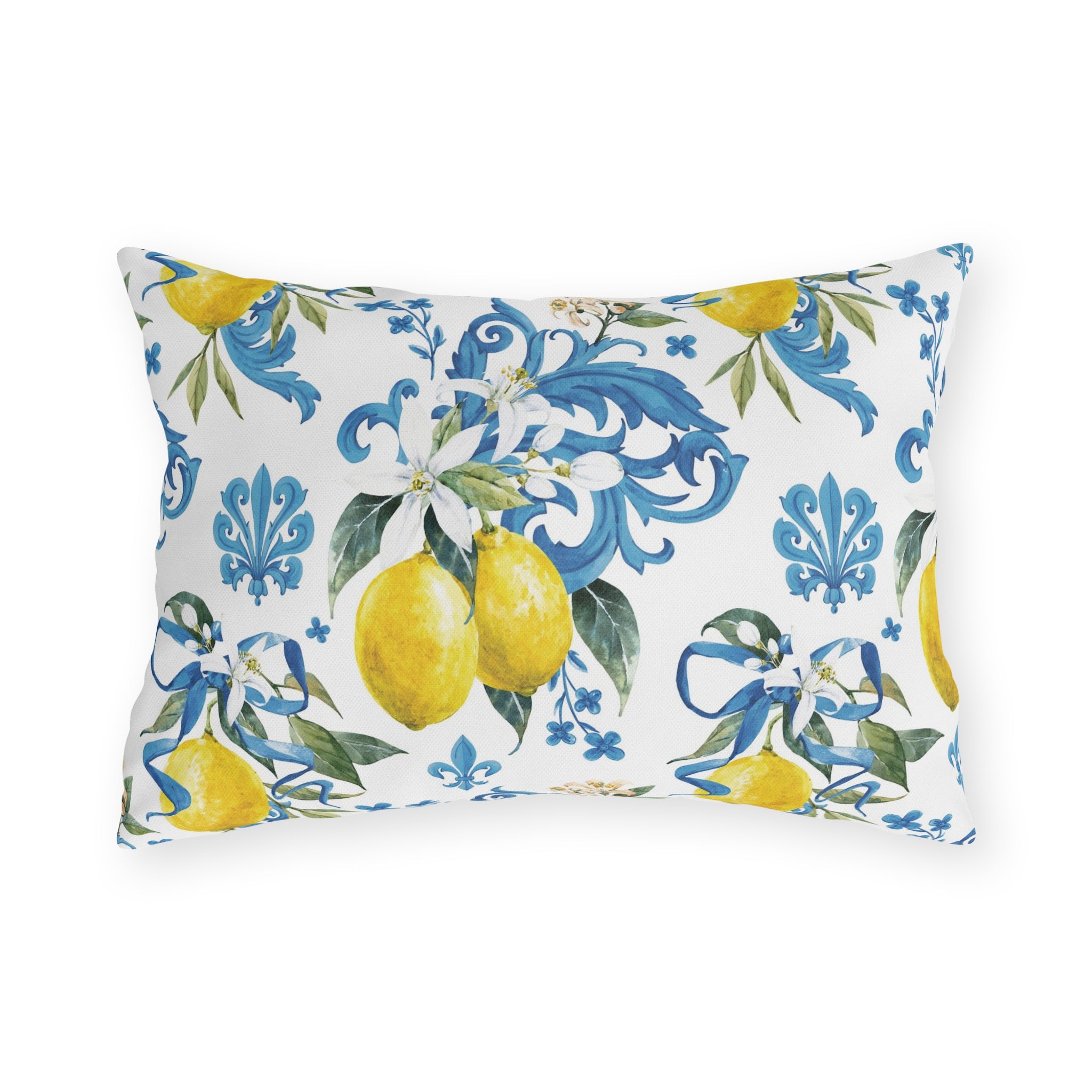 Blue & Yellow Mediterranean Cushion