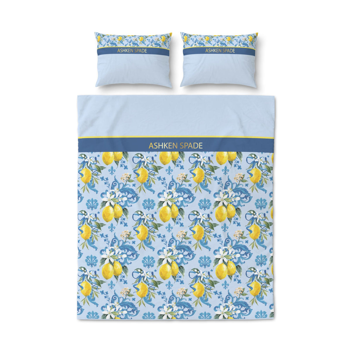 Lemon Floral Quilt Cover Set (3-Piece)