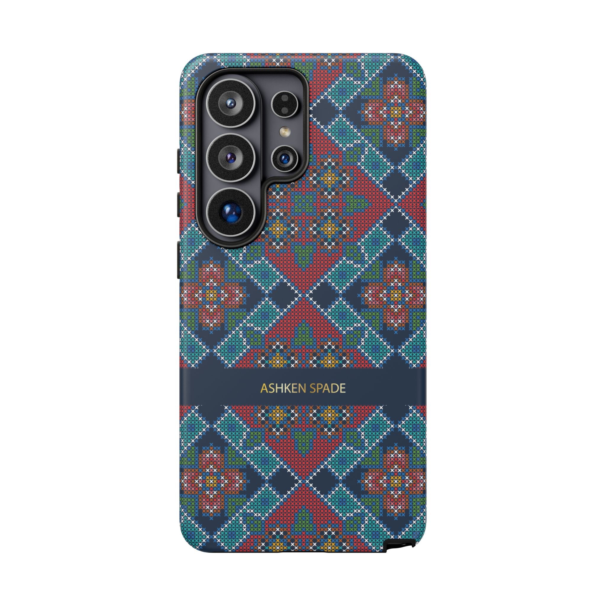 Floral Cross Stitch Phone Case