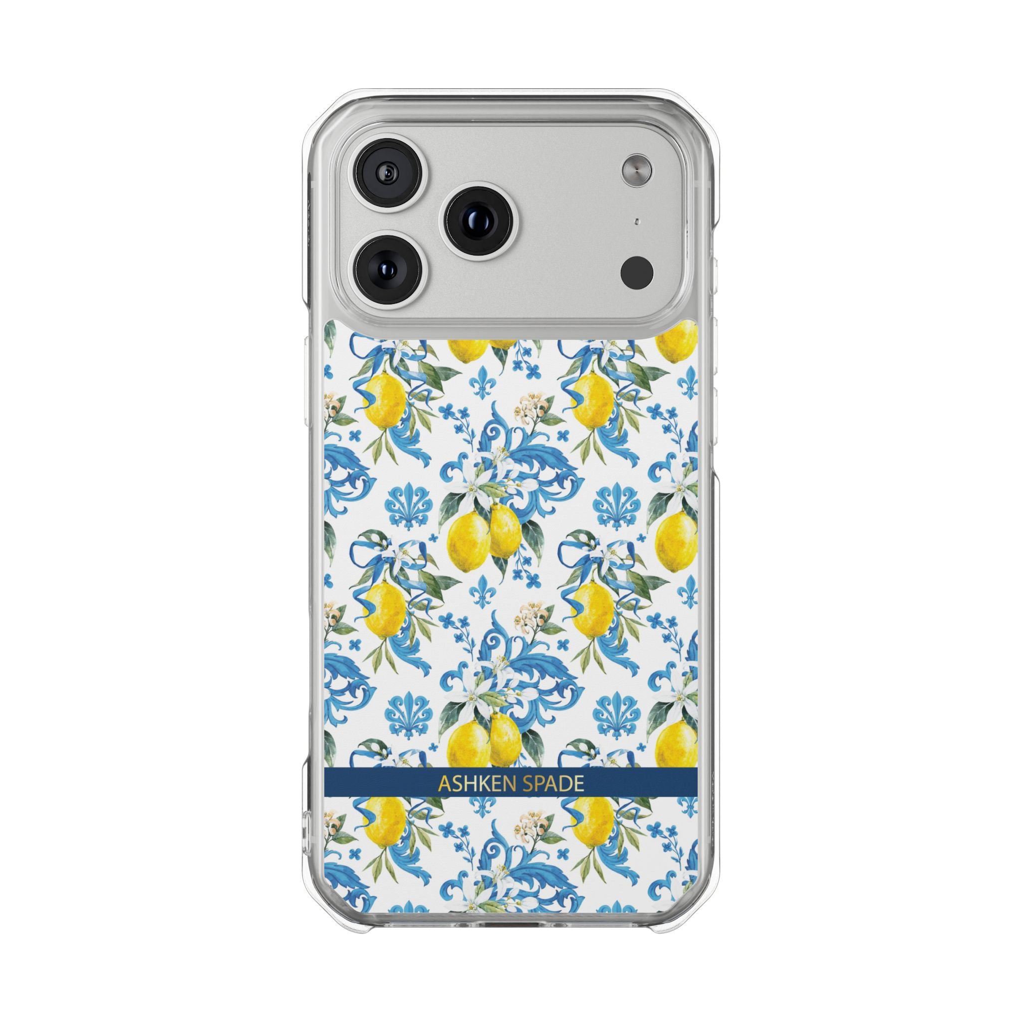 Lemon Charm with Blue Ribbon Magnetic Phone Case