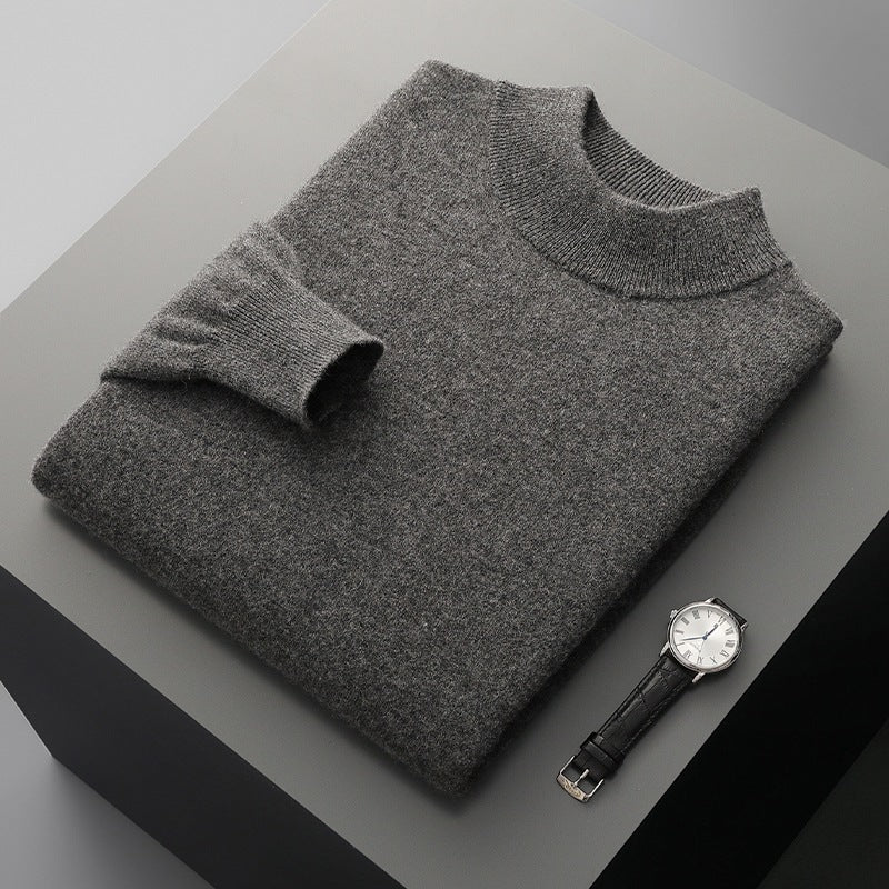 Autumn And Winter New Half-collar Wool Men's Sweater